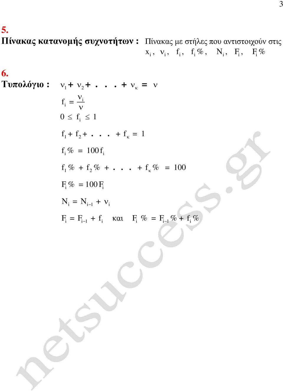 .. + κ = f = 0 f 1 f 1 + f +.