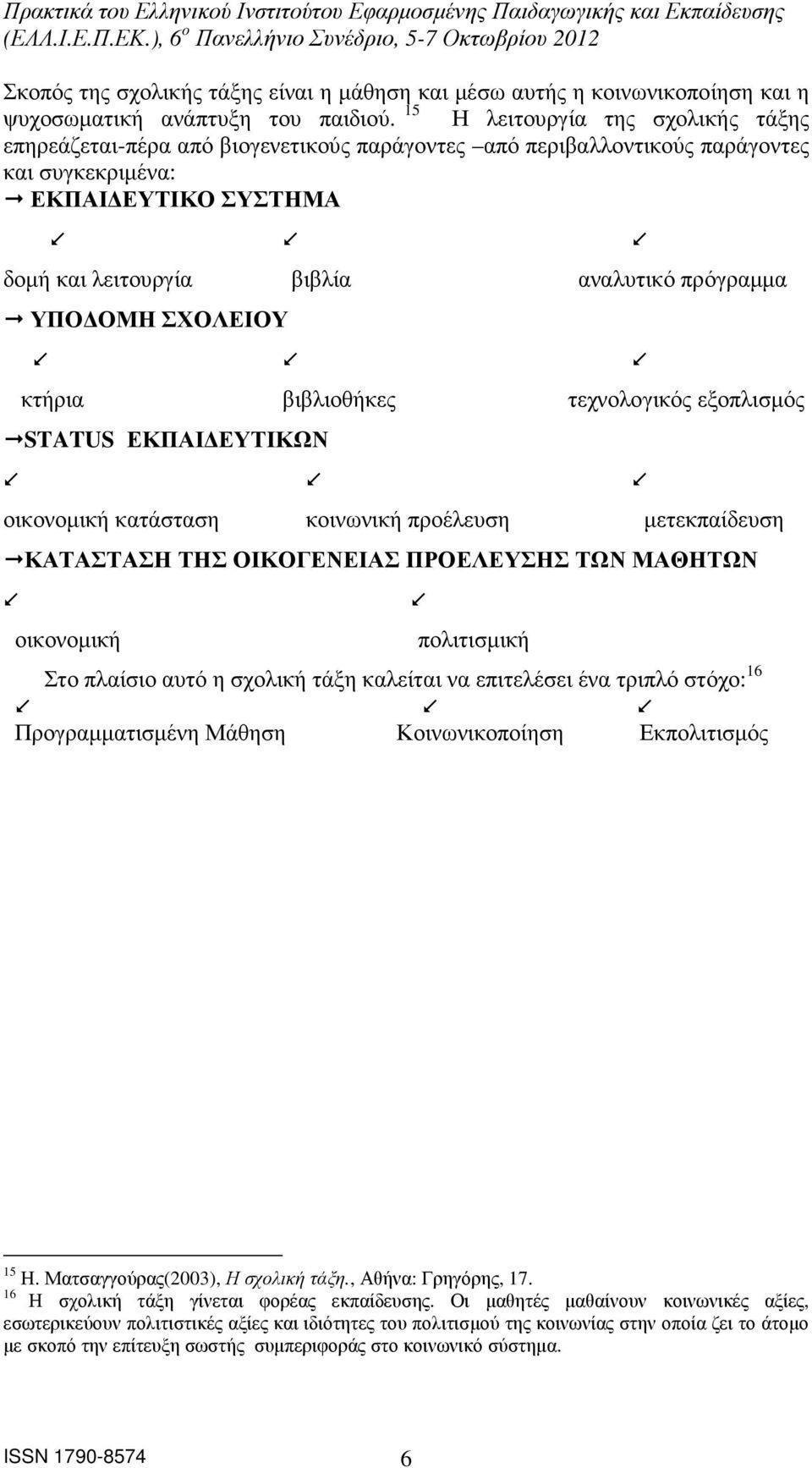 ΥΠΟ ΟΜΗ ΣΧΟΛΕΙΟΥ κτήρια βιβλιοθήκες τεχνολογικός εξοπλισµός STATUS ΕΚΠΑΙ ΕΥΤΙΚΩΝ οικονοµική κατάσταση κοινωνική προέλευση µετεκπαίδευση ΚΑΤΑΣΤΑΣΗ ΤΗΣ ΟΙΚΟΓΕΝΕΙΑΣ ΠΡΟΕΛΕΥΣΗΣ ΤΩΝ ΜΑΘΗΤΩΝ οικονοµική