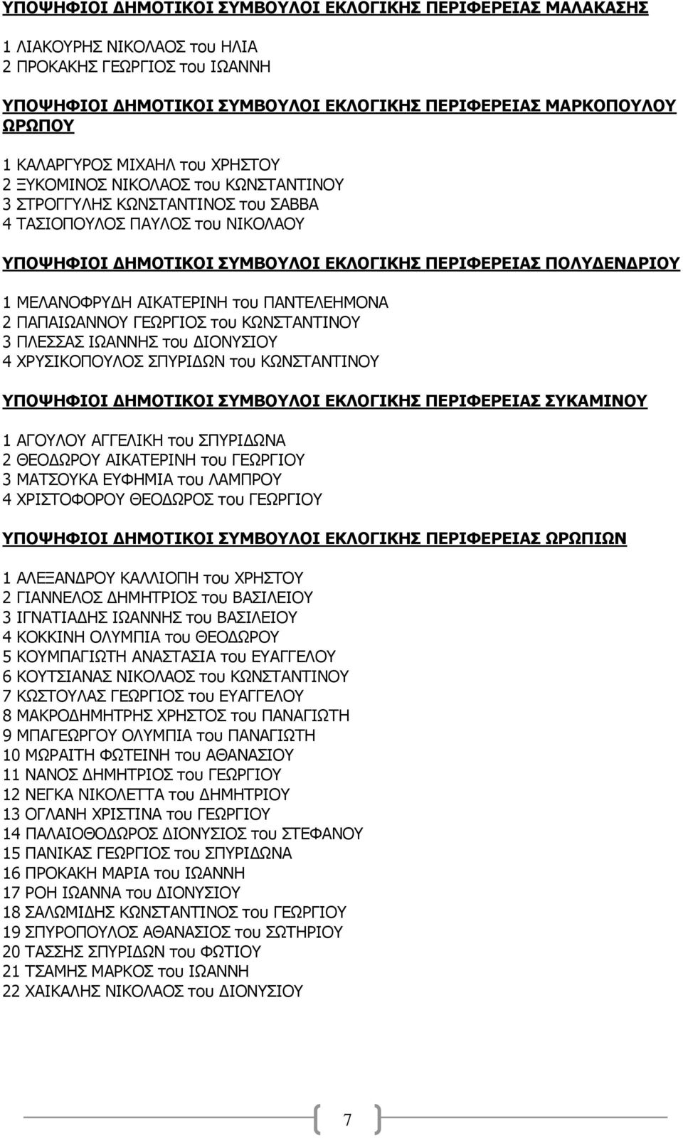 ΑΗΘΑΡΔΟΗΛΖ ηος ΞΑΛΡΔΙΔΖΚΝΛΑ 2 ΞΑΞΑΗΥΑΛΛΝ ΓΔΥΟΓΗΝΠ ηος ΘΥΛΠΡΑΛΡΗΛΝ 3 ΞΙΔΠΠΑΠ ΗΥΑΛΛΖΠ ηος ΓΗΝΛΠΗΝ 4 ΣΟΠΗΘΝΞΝΙΝΠ ΠΞΟΗΓΥΛ ηος ΘΥΛΠΡΑΛΡΗΛΝ ΤΠΟΦΗΦΙΟΙ ΓΗΜΟΣΙΚΟΙ ΤΜΒΟΤΛΟΙ ΔΚΛΟΓΙΚΗ ΠΔΡΙΦΔΡΔΙΑ ΤΚΑΜΙΝΟΤ 1 ΑΓΝΙΝ