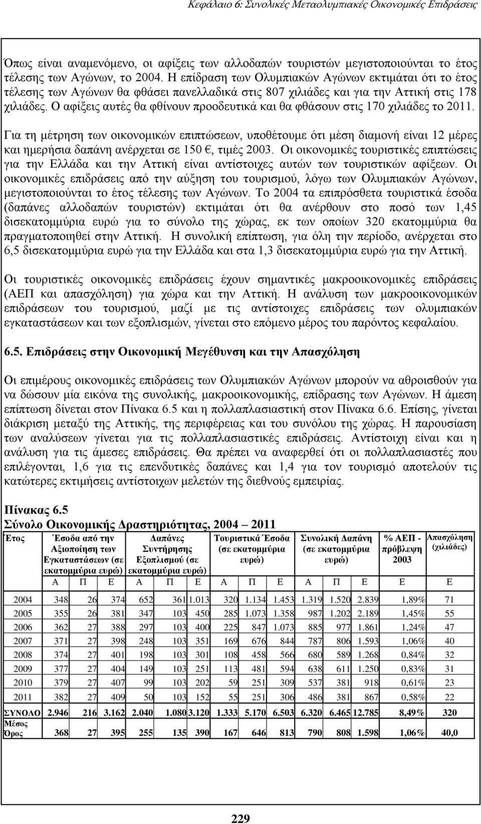 Ο αφίξεις αυτές θα φθίνουν προοδευτικά και θα φθάσουν στις 170 χιλιάδες το 2011.