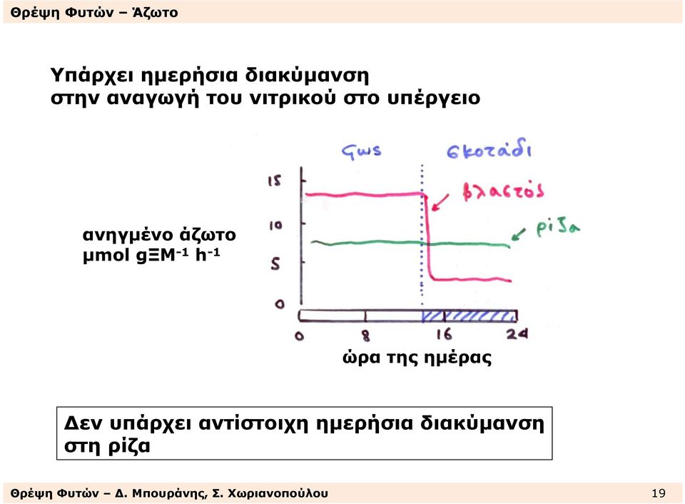 -1 ώρα της ηµέρας εν υπάρχει αντίστοιχη ηµερήσια