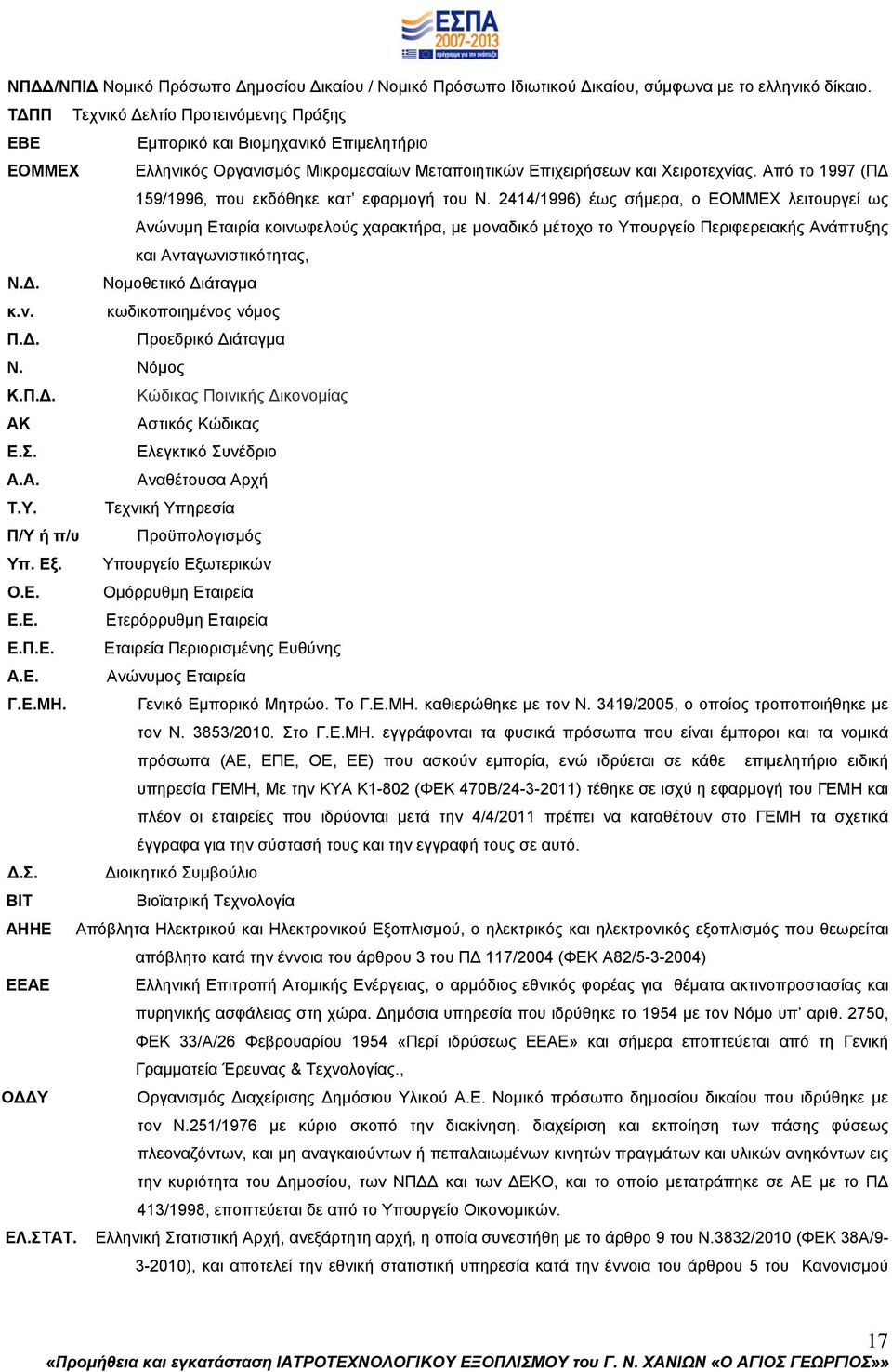 Από το 1997 (ΠΔ 159/1996, που εκδόθηκε κατ εφαρμογή του Ν.