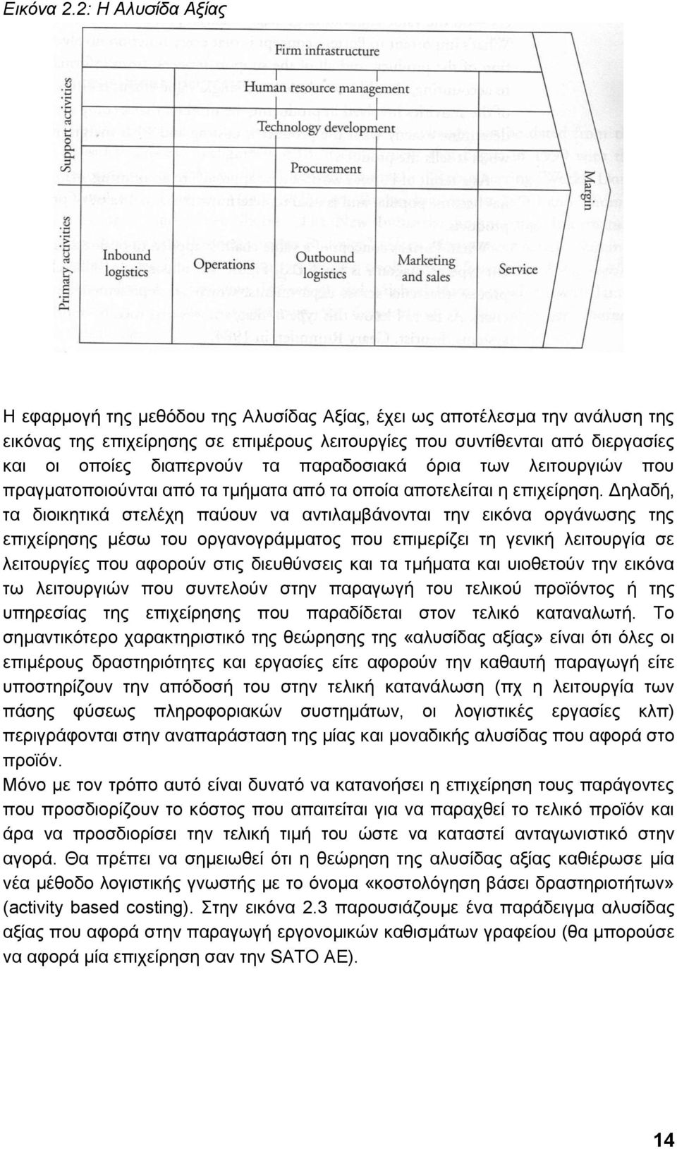 δηαπεξλνχλ ηα παξαδνζηαθά φξηα ησλ ιεηηνπξγηψλ πνπ πξαγκαηνπνηνχληαη απφ ηα ηκήκαηα απφ ηα νπνία απνηειείηαη ε επηρείξεζε.