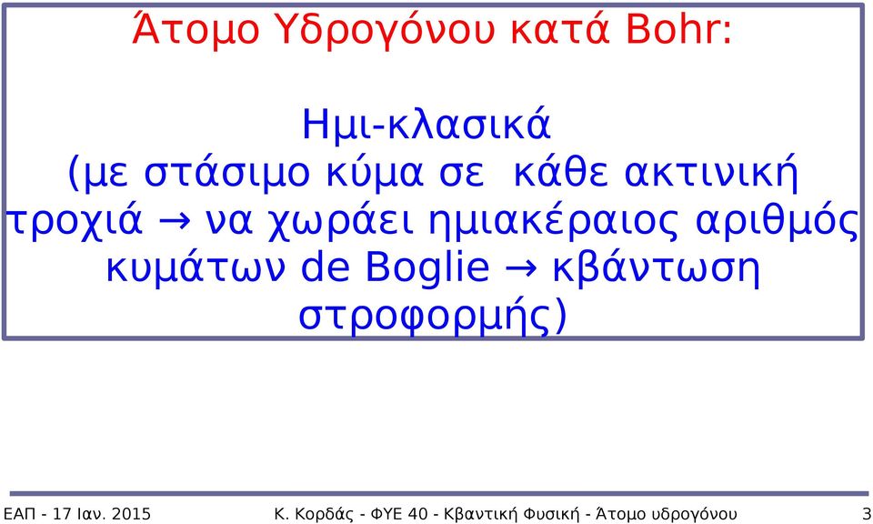 να χωράει ημιακέραιος αριθμός κυμάτων de