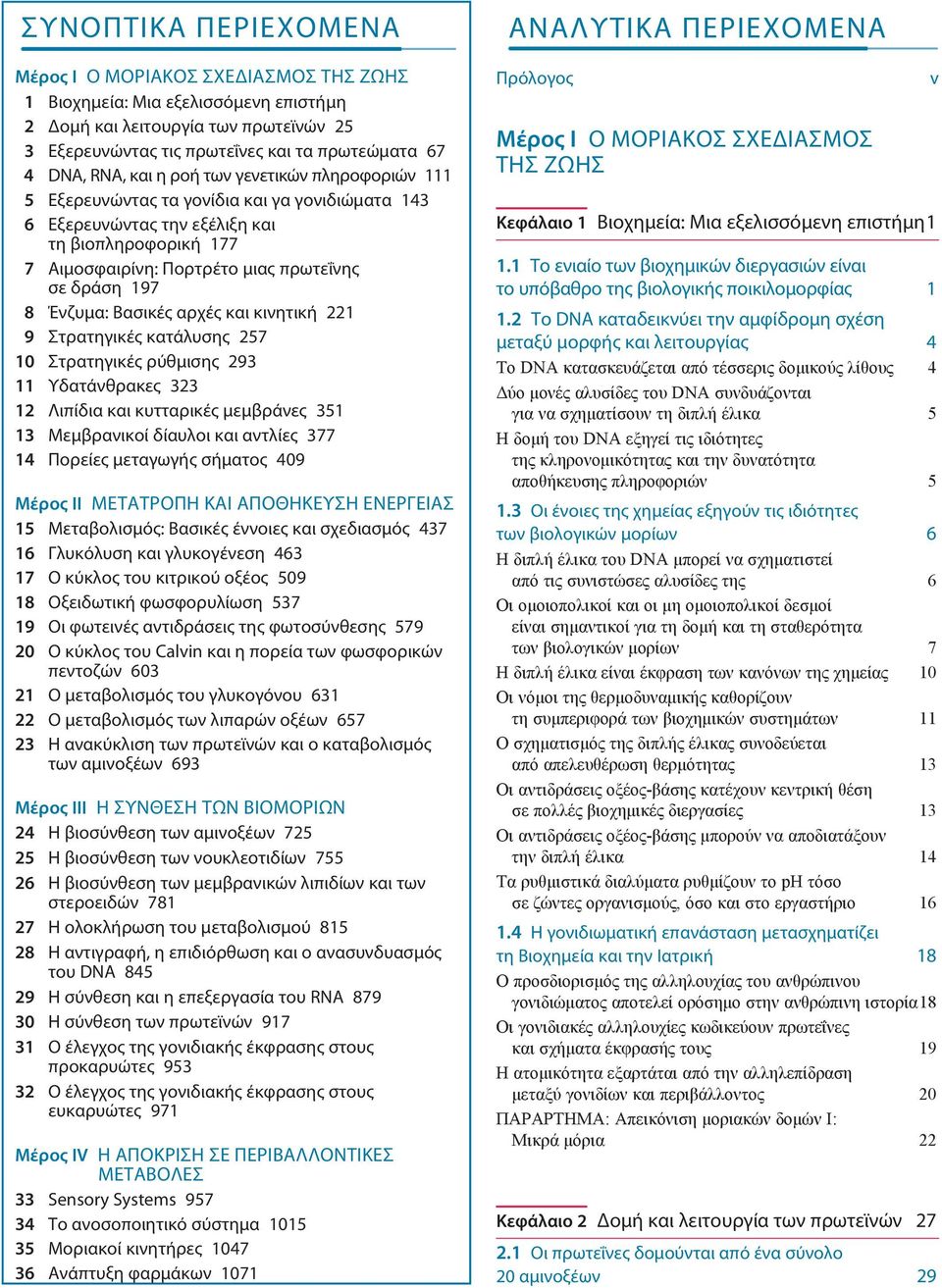 8 Ένζυμα: Βασικές αρχές και κινητική 221 9 Στρατηγικές κατάλυσης 257 10 Στρατηγικές ρύθμισης 293 11 Υδατάνθρακες 323 12 Λιπίδια και κυτταρικές μεμβράνες 351 13 Μεμβρανικοί δίαυλοι και αντλίες 377 14