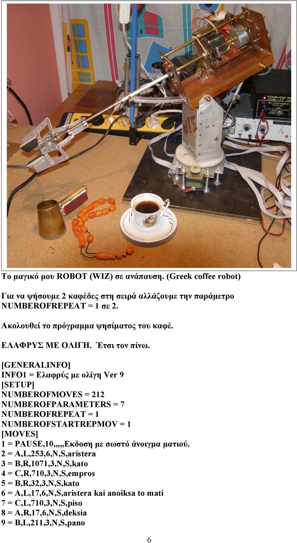 [GENERALINFO] INFO1 = Ελαφρύς με ολίγη Ver 9 [SETUP] NUMBEROFMOVES = 212 NUMBEROFPARAMETERS = 7 NUMBEROFREPEAT = 1 NUMBEROFSTARTREPMOV = 1 [MOVES] 1 =