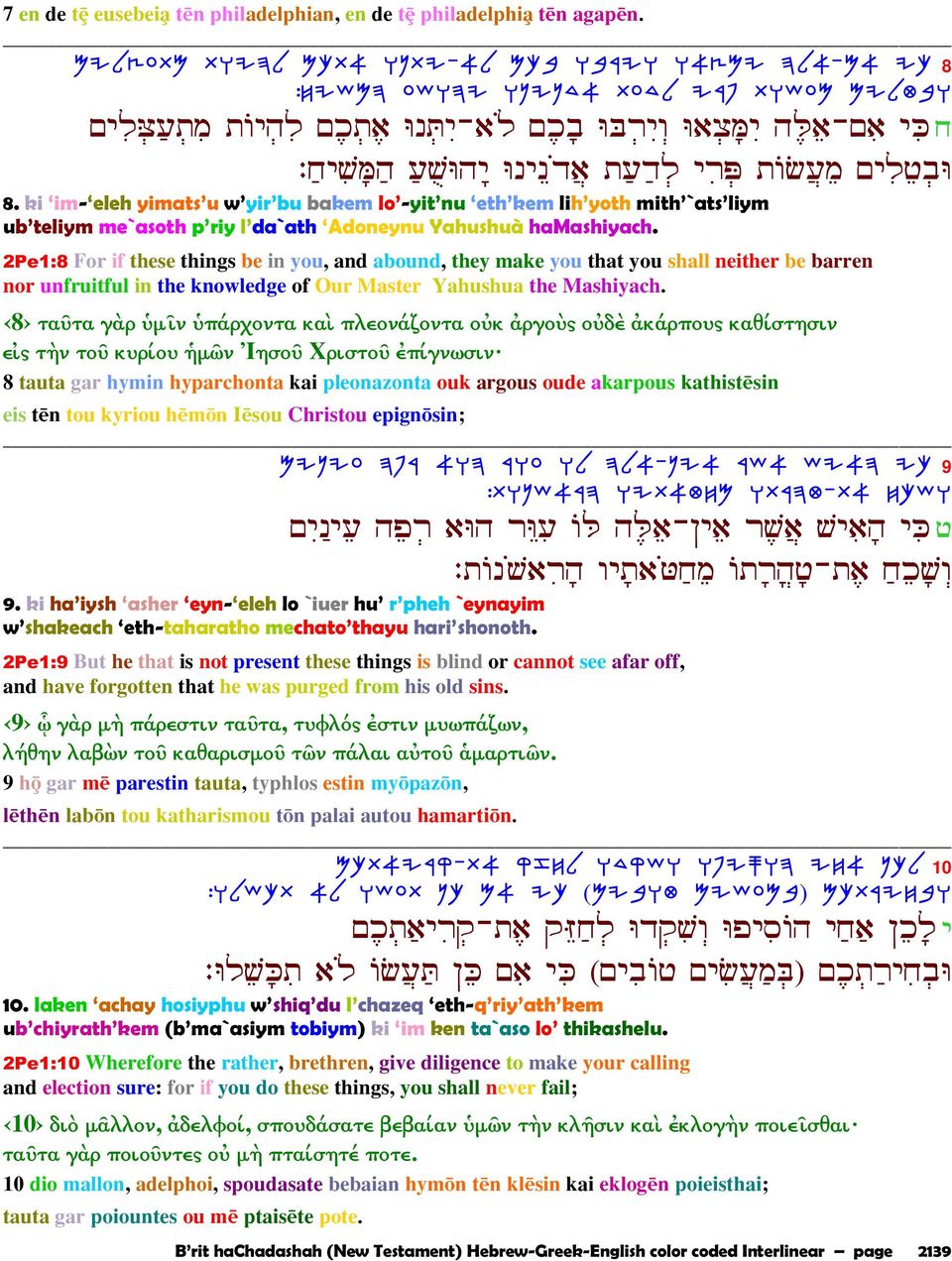 ki im- eleh yimats u w yir bu bakem lo -yit nu eth kem lih yoth mith `ats liym ub teliym me`asoth p riy l da`ath Adoneynu Yahushuà hamashiyach.