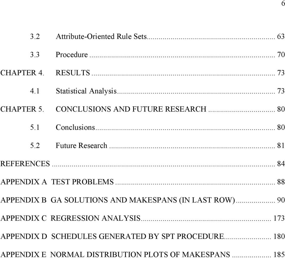 .. 84 APPENDIX A TEST PROBLEMS... 88 APPENDIX B GA SOLUTIONS AND MAKESPANS (IN LAST ROW).