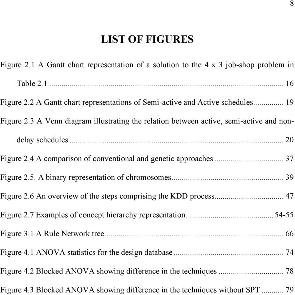 A binary representation of chromosomes... 39 Figure 2.6 An overview of the steps comprising the KDD process... 47 Figure 2.7 Examples of concept hierarchy representation... 54-55 Figure 3.