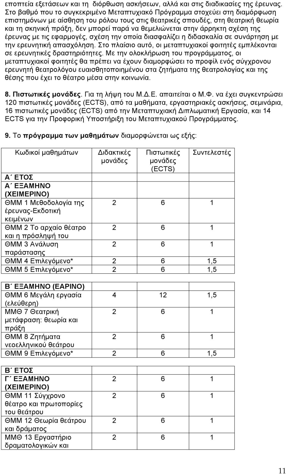 θεµελιώνεται στην άρρηκτη σχέση της έρευνας µε τις εφαρµογές, σχέση την οποία διασφαλίζει η διδασκαλία σε συνάρτηση µε την ερευνητική απασχόληση.