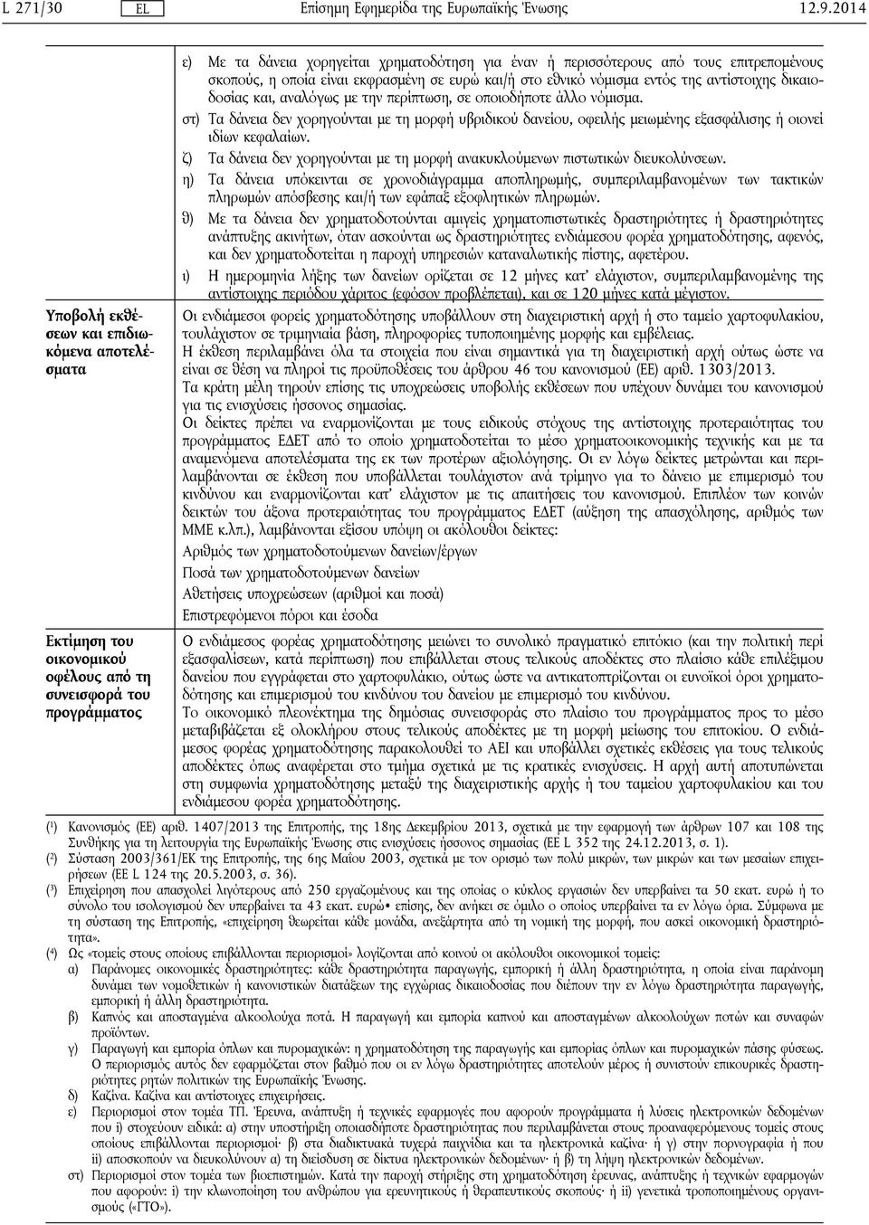 στ) Τα δάνεια δεν χορηγούνται με τη μορφή υβριδικού δανείου, οφειλής μειωμένης εξασφάλισης ή οιονεί ιδίων κεφαλαίων. ζ) Τα δάνεια δεν χορηγούνται με τη μορφή ανακυκλούμενων πιστωτικών διευκολύνσεων.