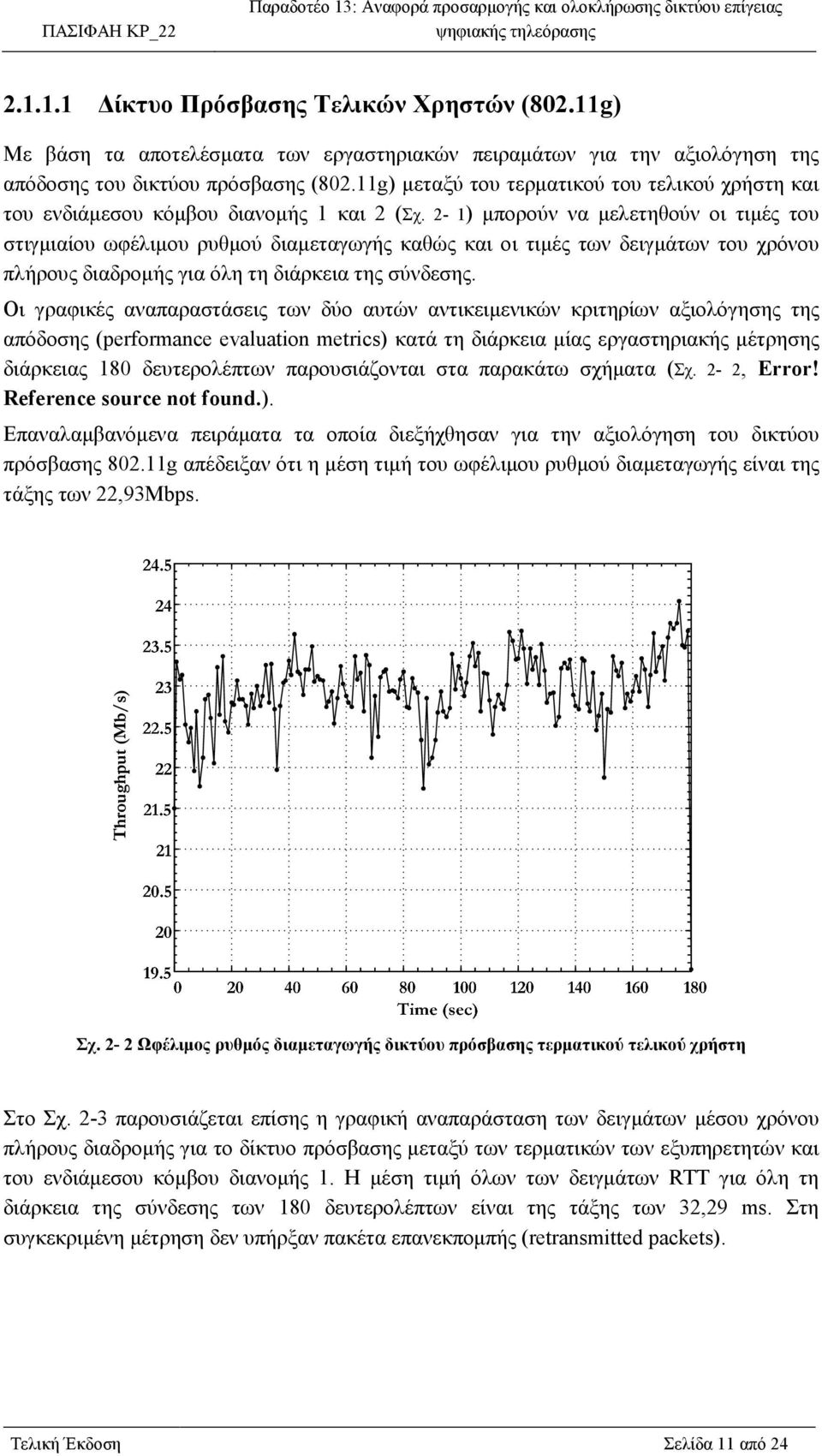 2-1) µπορούν να µελετηθούν οι τιµές του στιγµιαίου ωφέλιµου ρυθµού διαµεταγωγής καθώς και οι τιµές των δειγµάτων του χρόνου πλήρους διαδροµής για όλη τη διάρκεια της σύνδεσης.
