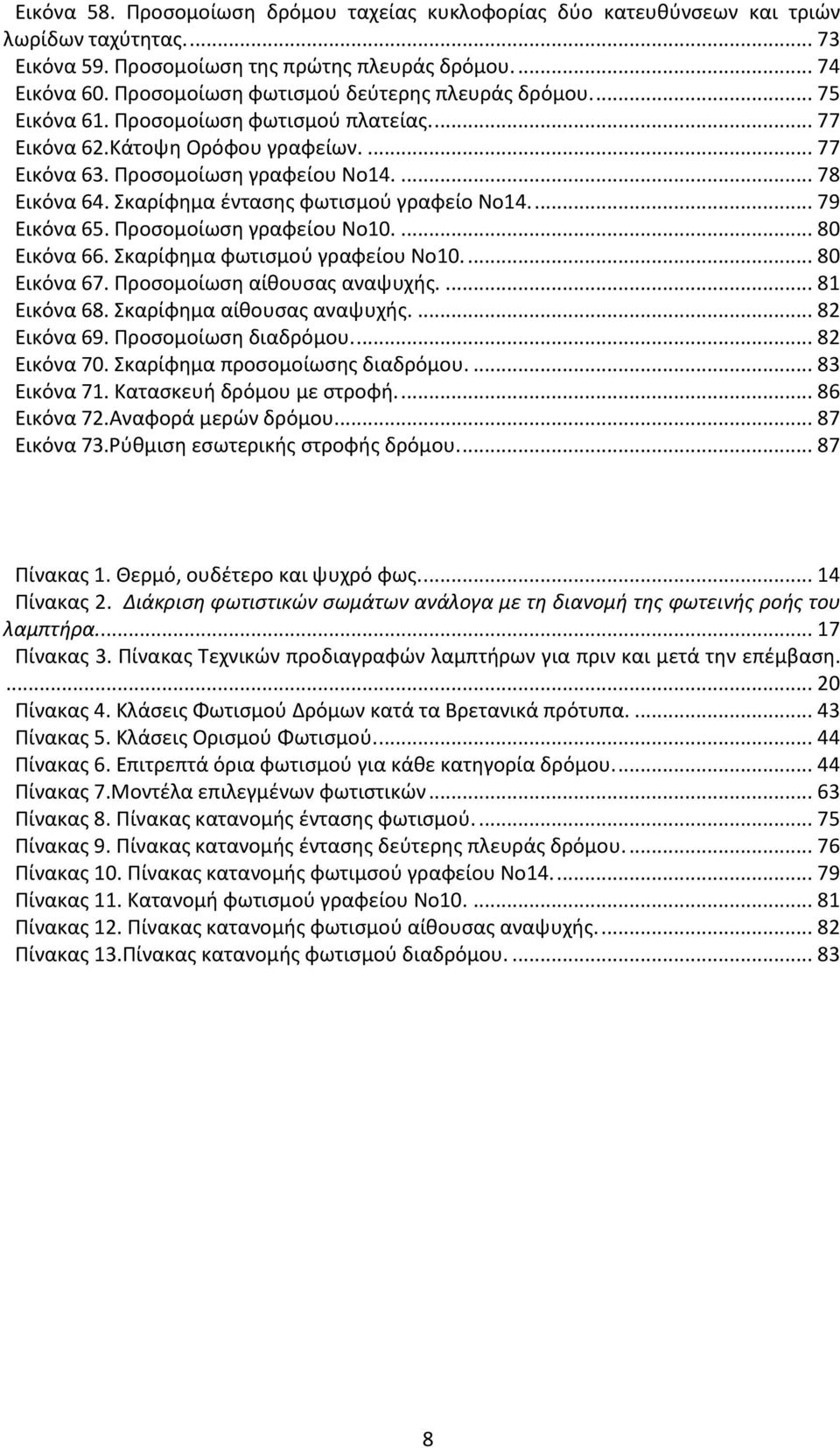 Σκαρίφημα έντασης φωτισμού γραφείο Νο14.... 79 Εικόνα 65. Προσομοίωση γραφείου Νο10.... 80 Εικόνα 66. Σκαρίφημα φωτισμού γραφείου Νο10.... 80 Εικόνα 67. Προσομοίωση αίθουσας αναψυχής.... 81 Εικόνα 68.