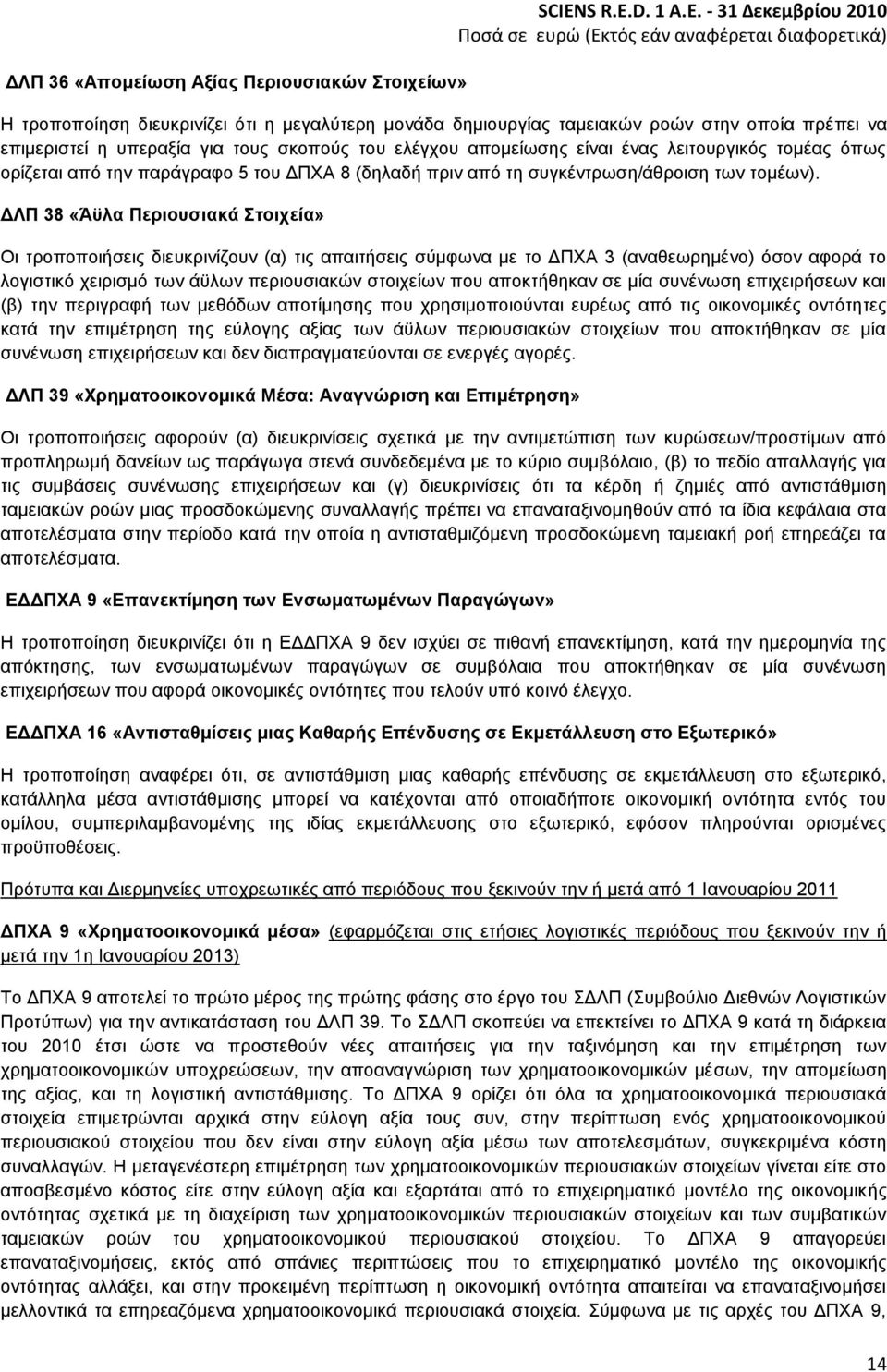 ιεηηνπξγηθφο ηνκέαο φπσο νξίδεηαη απφ ηελ παξάγξαθν 5 ηνπ ΓΠΥΑ 8 (δειαδή πξηλ απφ ηε ζπγθέληξσζε/άζξνηζε ησλ ηνκέσλ).