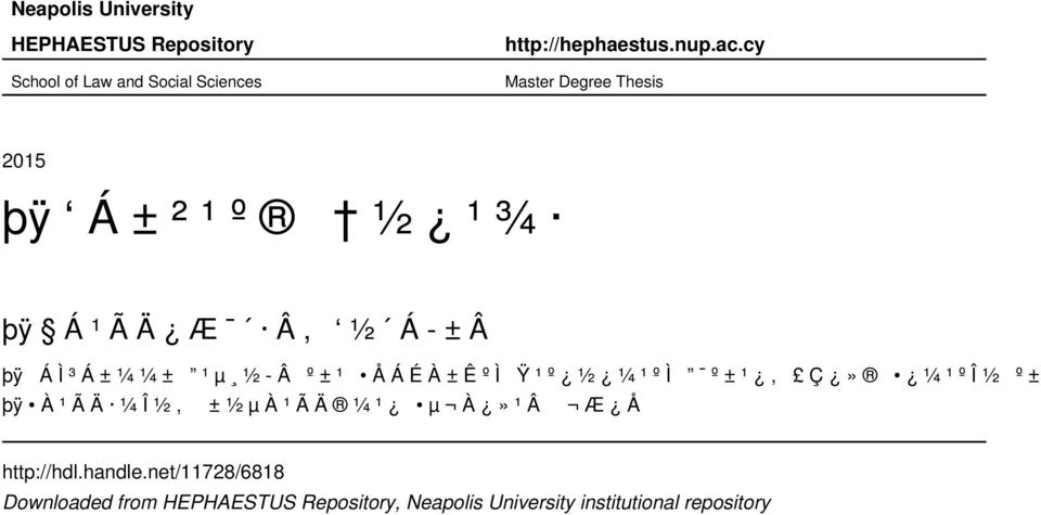 cy Master Degree Thesis 2015 þÿ Á±²¹º ½ ¹¾ þÿ Á¹ÃÄ Æ Â, ½ Á ±Â þÿ ÁÌ³Á±¼¼± ¹µ ½ Â º±¹ ÅÁÉÀ±ÊºÌ