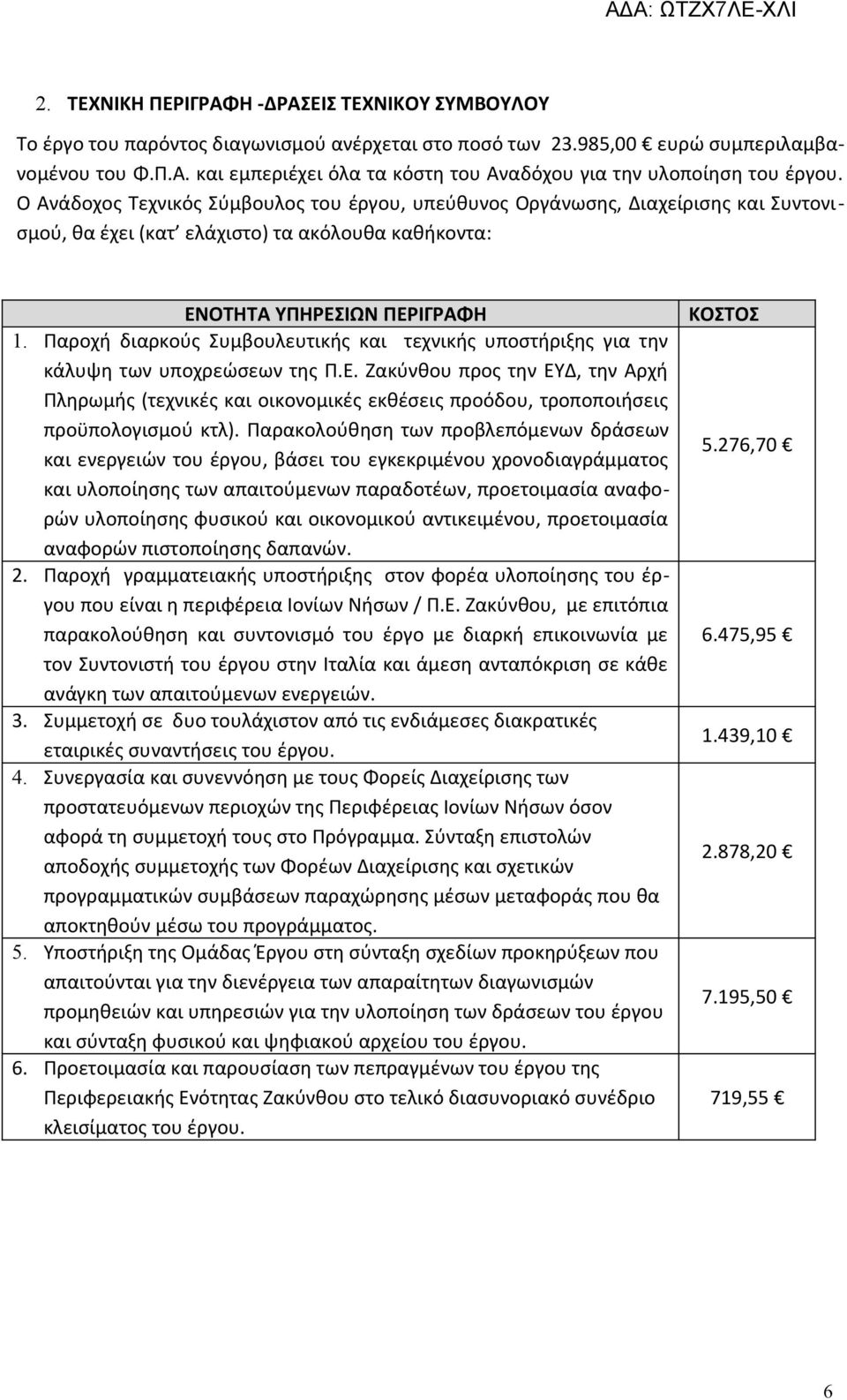 Παροχή διαρκούς Συμβουλευτικής και τεχνικής υποστήριξης για την κάλυψη των υποχρεώσεων της Π.Ε.