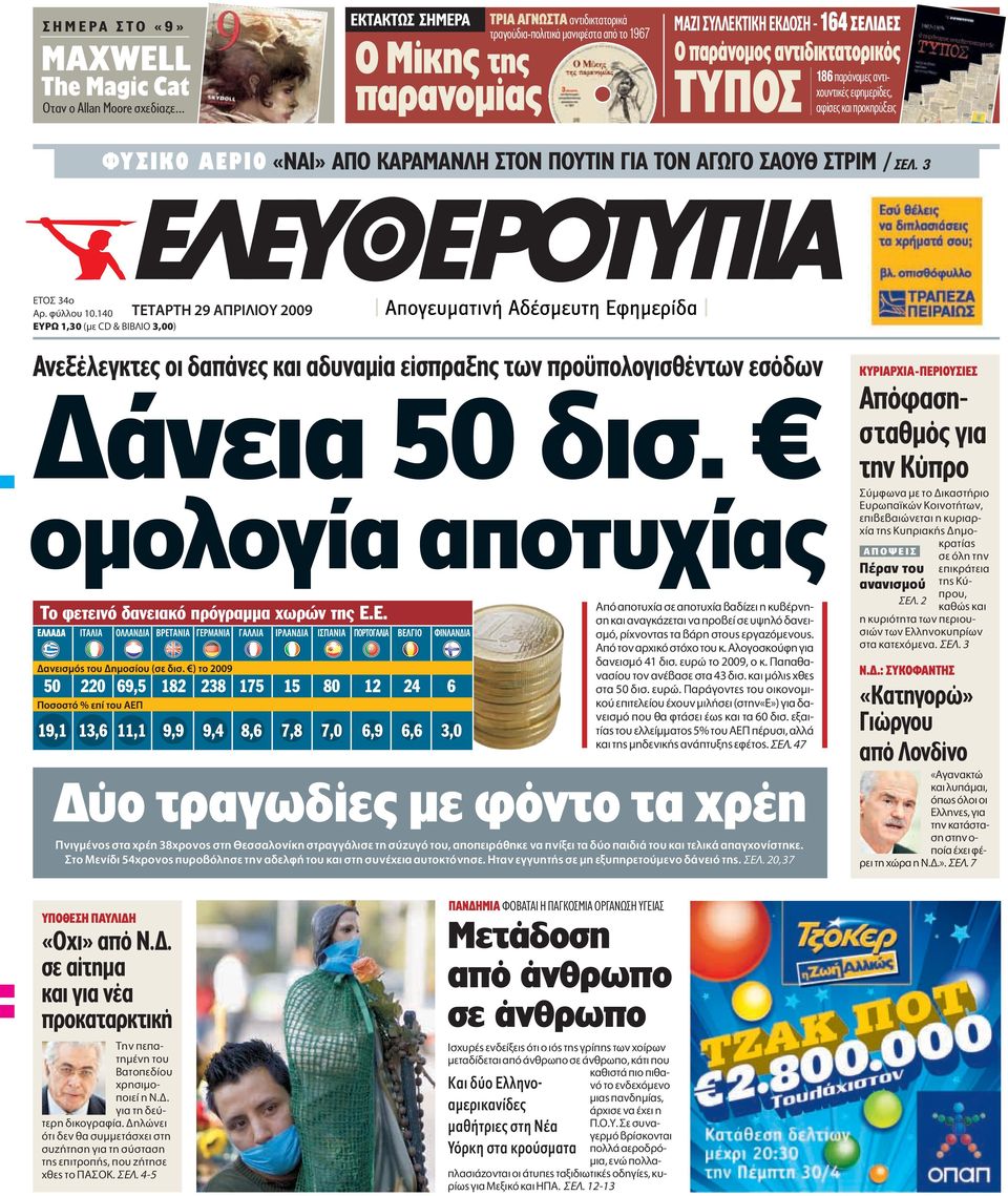 αντιχουντικές εφηµερίδες, αφίσες και προκηρύξεις ΦΥΣΙΚΟ ΑΕΡΙΟ «ΝΑΙ» ΑΠΟ ΚΑΡΑΜΑΝΛΗ ΣΤΟΝ ΠΟΥΤΙΝ ΓΙΑ ΤΟΝ ΑΓΩΓΟ ΣΑΟΥΘ ΣΤΡΙΜ / ΣΕΛ. 3 34Ô Ú. Ê ÏÏÔ 10.