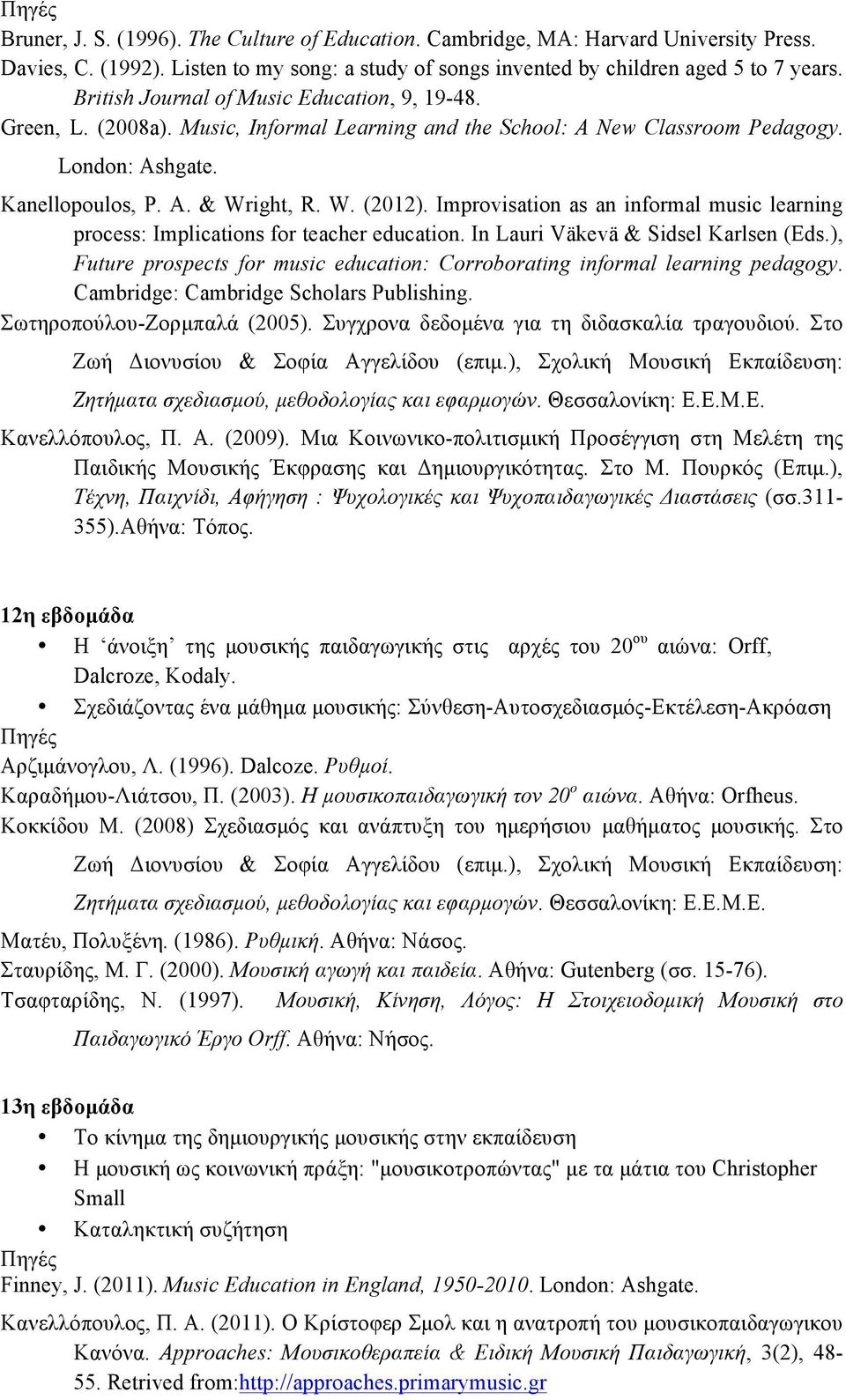 Improvisation as an informal music learning process: Implications for teacher education. In Lauri Väkevä & Sidsel Karlsen (Eds.