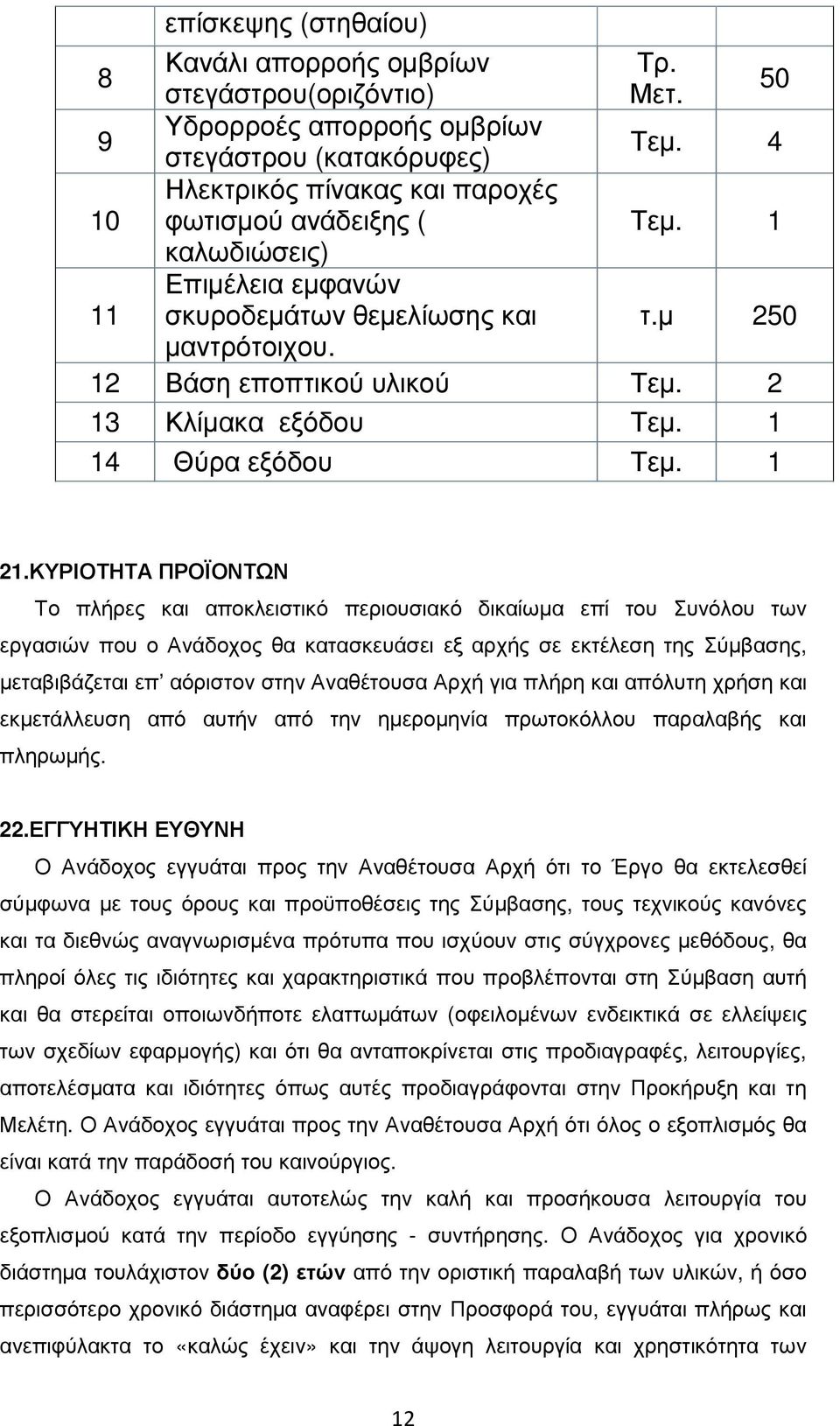 2 13 Κλίµακα εξόδου Τεµ. 1 14 Θύρα εξόδου Τεµ. 1 21.