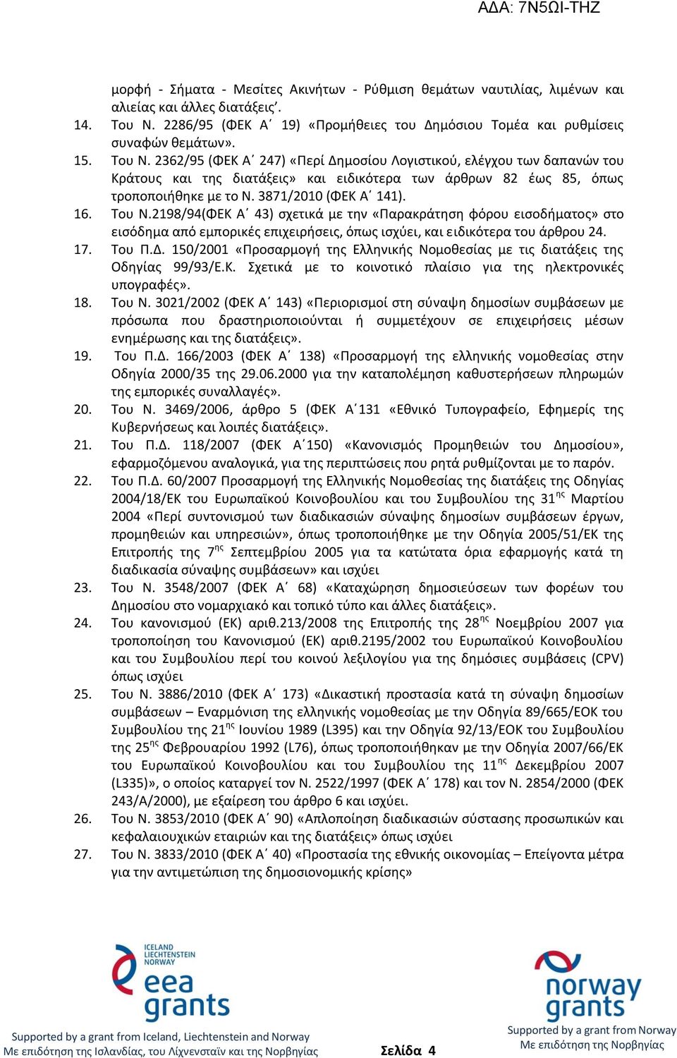 Του Ν.2198/94(ΦΕΚ Α 43) σχετικά με την «Παρακράτηση φόρου εισοδήματος» στο εισόδημα από εμπορικές επιχειρήσεις, όπως ισχύει, και ειδικότερα του άρθρου 24. 17. Του Π.Δ.