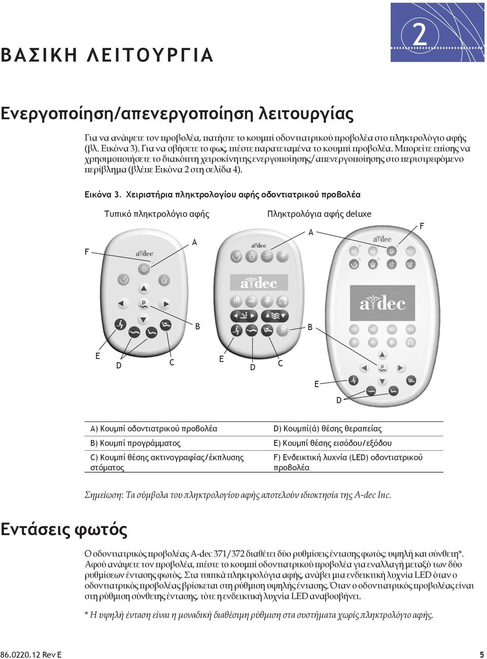 Μπορείτε επίσης να χρησιμοποιήσετε το διακόπτη χειροκίνητης ενεργοποίησης/απενεργοποίησης στο περιστρεφόμενο περίβλημα (βλέπε Εικόνα 2 στη σελίδα 4). Εικόνα 3.