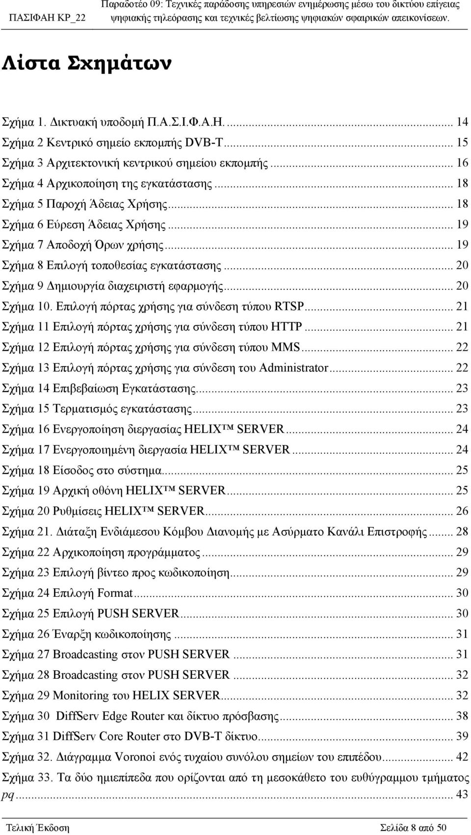 .. 20 Σχήμα 10. Επιλογή πόρτας χρήσης για σύνδεση τύπου RTSP... 21 Σχήμα 11 Επιλογή πόρτας χρήσης για σύνδεση τύπου HTTP... 21 Σχήμα 12 Επιλογή πόρτας χρήσης για σύνδεση τύπου MMS.