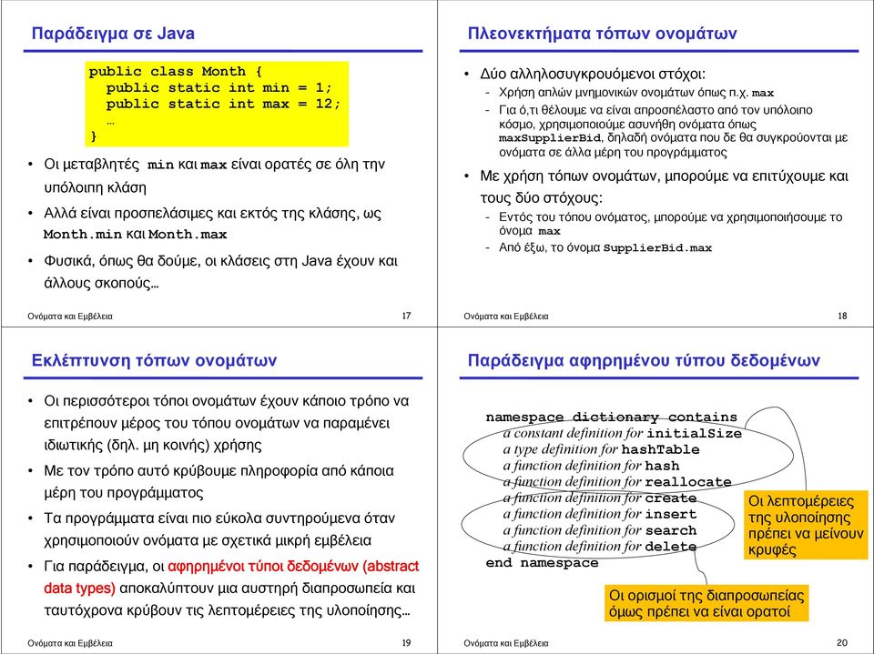 max Φυσικά, όπως θα δούμε, οι κλάσεις στη Java έχο