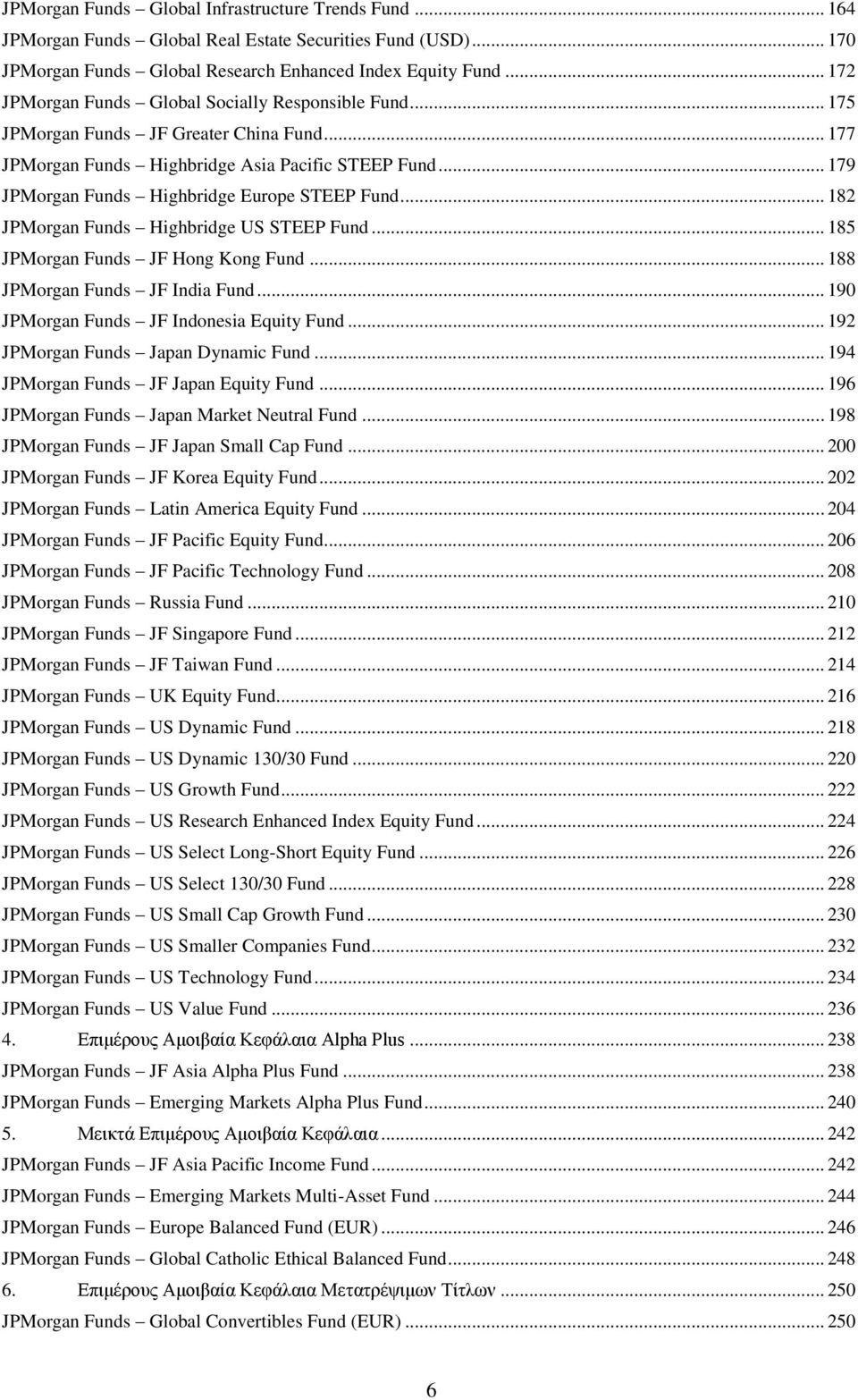 .. 179 JPMorgan Funds Highbridge Europe STEEP Fund... 182 JPMorgan Funds Highbridge US STEEP Fund... 185 JPMorgan Funds JF Hong Kong Fund... 188 JPMorgan Funds JF India Fund.