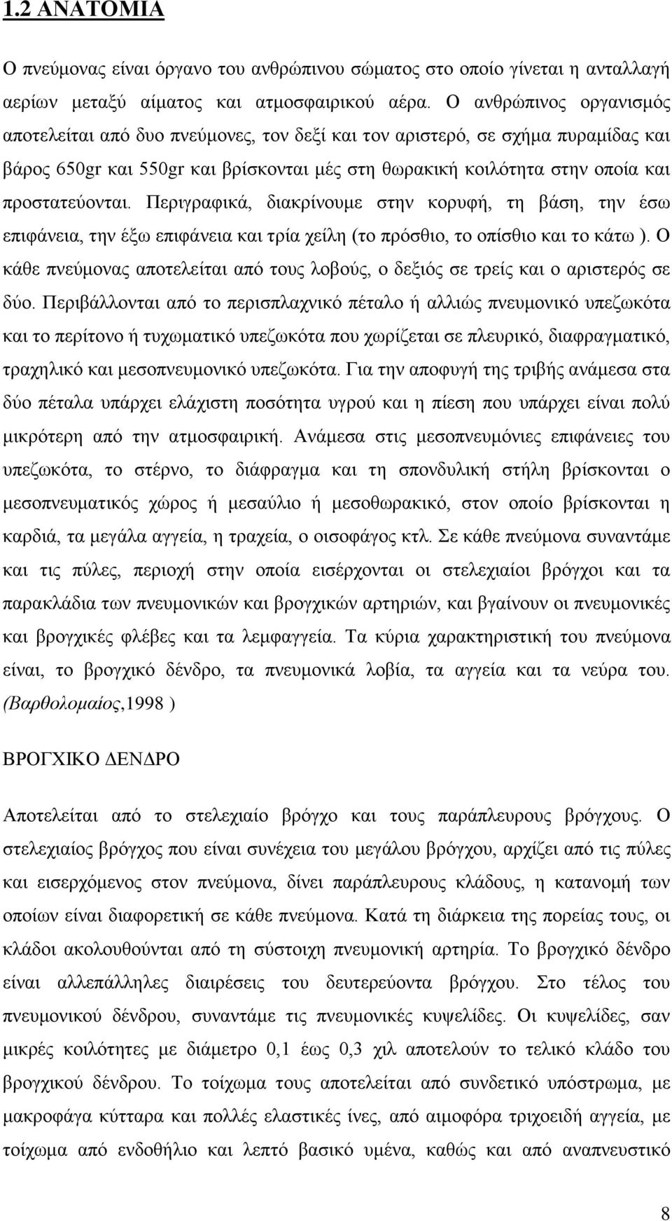 Πεξηγξαθηθά, δηαθξίλνπκε ζηελ θνξπθή, ηε βάζε, ηελ έζσ επηθάλεηα, ηελ έμσ επηθάλεηα θαη ηξία ρείιε (ην πξόζζην, ην νπίζζην θαη ην θάησ ).