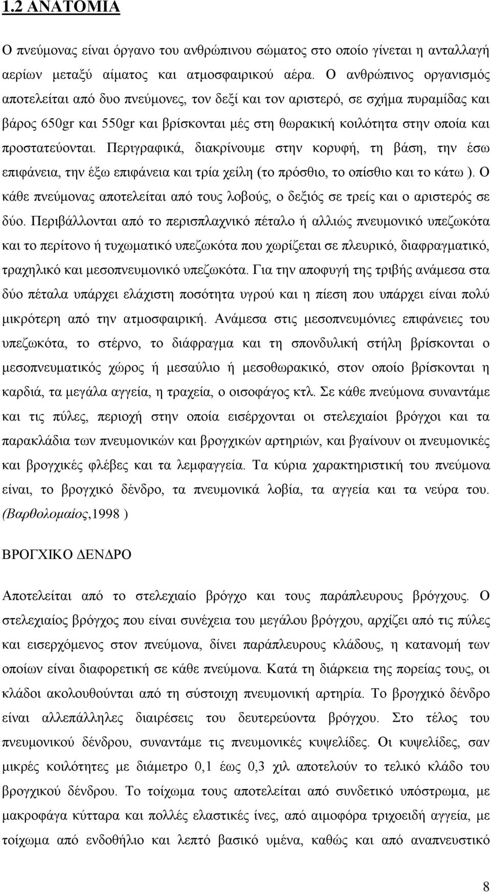 Πεξηγξαθηθά, δηαθξίλνπκε ζηελ θνξπθή, ηε βάζε, ηελ έζσ επηθάλεηα, ηελ έμσ επηθάλεηα θαη ηξία ρείιε (ην πξόζζην, ην νπίζζην θαη ην θάησ ).