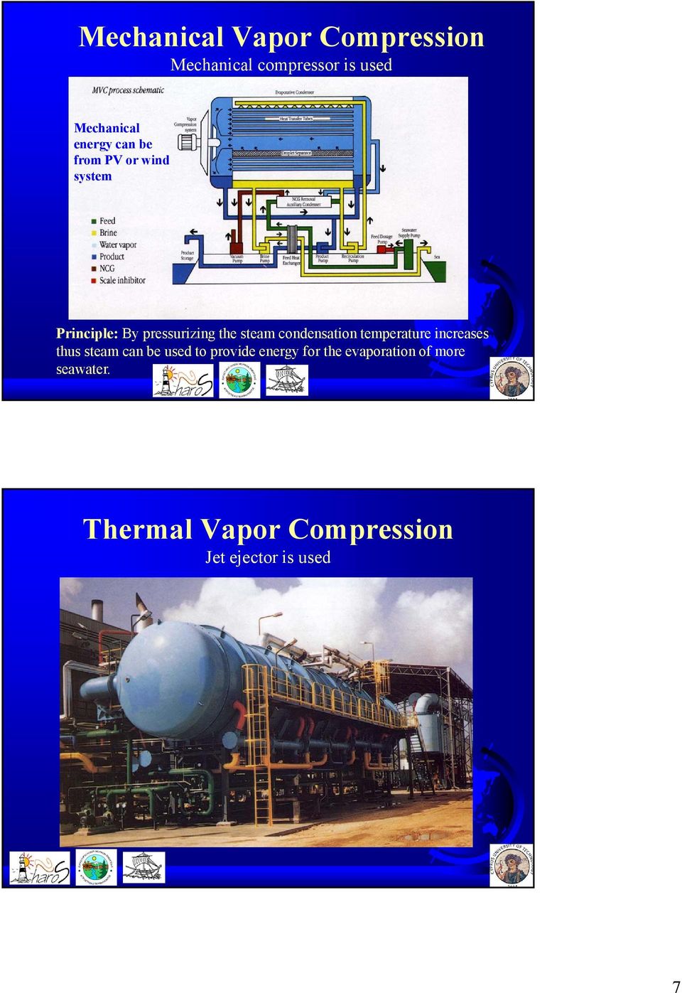 condensation temperature increases thus steam can be used to provide energy
