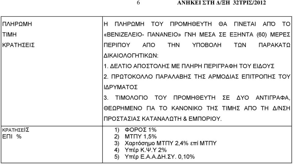 ΤΙΜΟΛΟΓΙΟ ΤΟΥ ΠΡΟΜΗΘΕΥΤΗ ΣΕ ΔΥΟ ΑΝΤΙΓΡΑΦΑ, ΘΕΩΡΗΜΕΝΟ ΓΙΑ ΤΟ ΚΑΝΟΝΙΚΟ ΤΗΣ ΤΙΜΗΣ ΑΠΟ ΤΗ Δ/ΝΣΗ ΠΡΟΣΤΑΣΙΑΣ ΚΑΤΑΝΑΛΩΤΗ & ΕΜΠΟΡΙΟΥ.