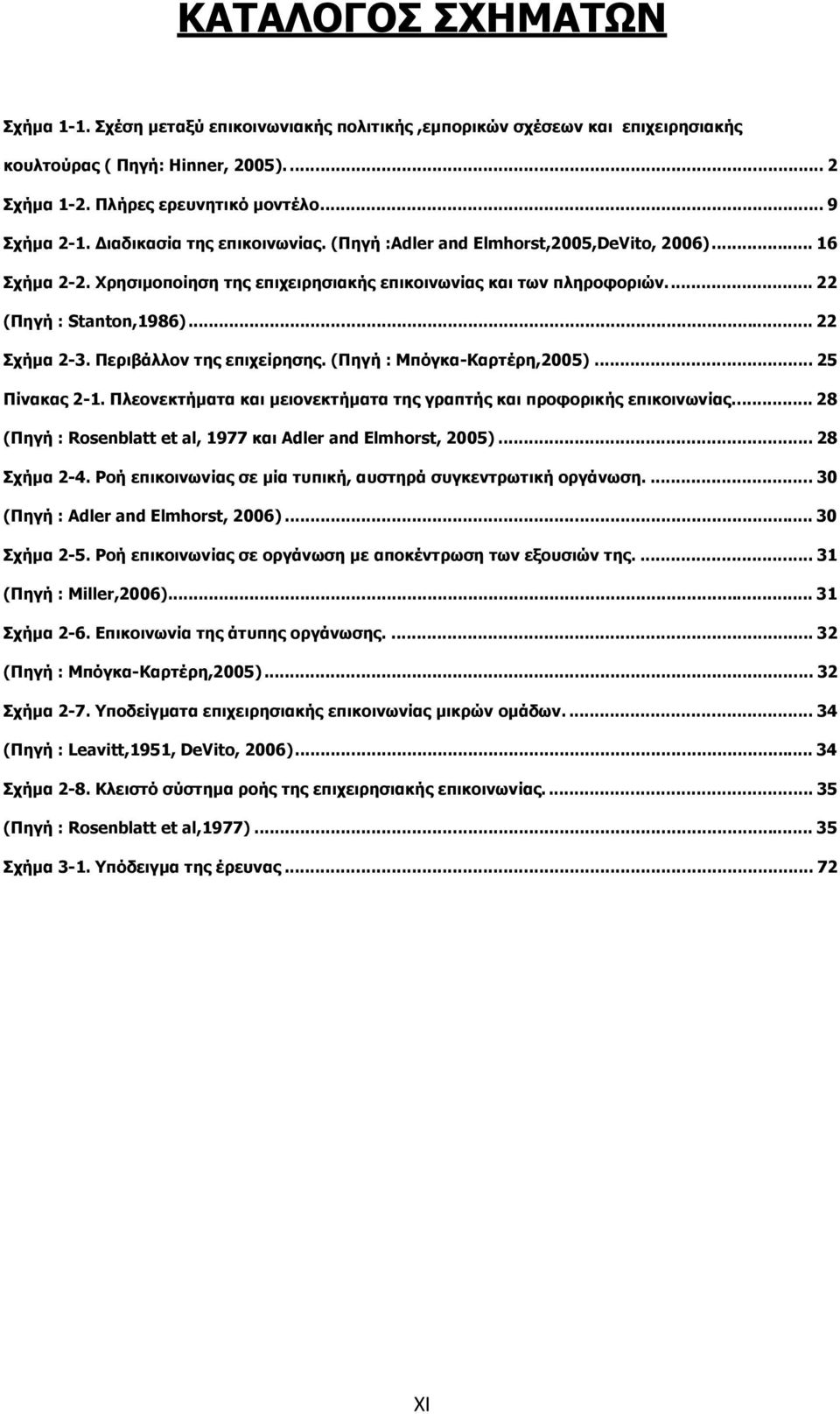Περιβάλλον της επιχείρησης. (Πηγή : Μπόγκα-Καρτέρη,2005)... 25 Πίνακας 2-1. Πλεονεκτήματα και μειονεκτήματα της γραπτής και προφορικής επικοινωνίας.