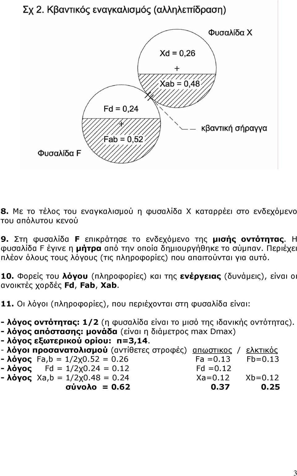 Φορείς του λόγου (πληροφορίες) και της ενέργειας (δυνάμεις), είναι οι ανοικτές χορδές Fd, Fab, Xab. 11.