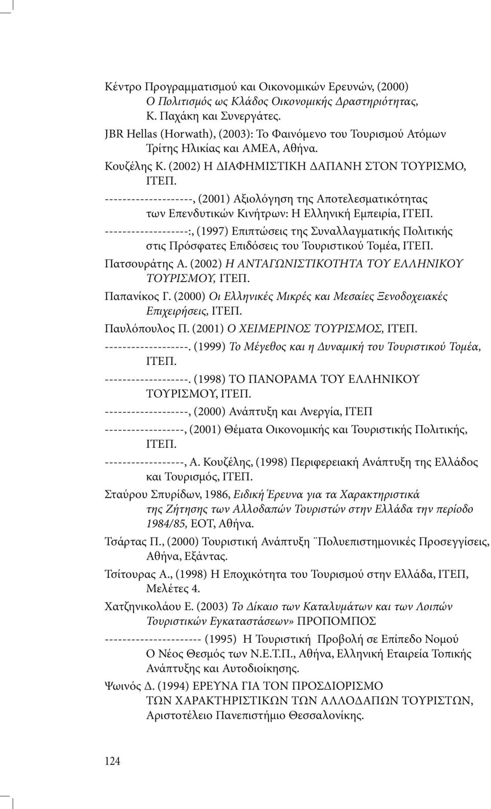 --------------------, (2001) Αξιολόγηση της Αποτελεσµατικότητας των Επενδυτικών Κινήτρων: Η Ελληνική Εµπειρία, ΙΤΕΠ.