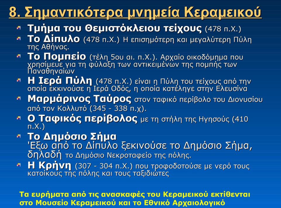 Ο Ταφικός περίβολος με τη στήλη της Ηγησούς (410 π.χ.