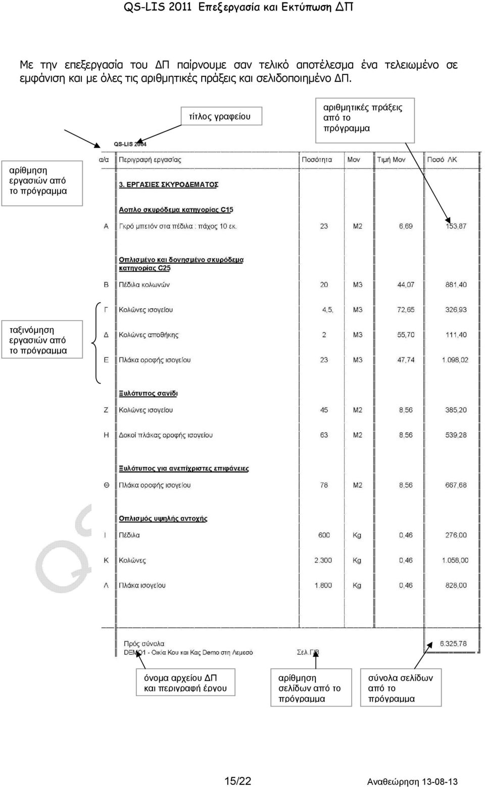 τίτλος γραφείου αριθμητικές πράξεις από το πρόγραμμα αρίθμηση εργασιών από το πρόγραμμα ταξινόμηση