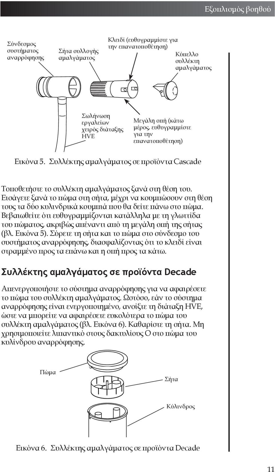 Εισάγετε ξανά το πώμα στη σήτα, μέχρι να κουμπώσουν στη θέση τους τα δύο κυλινδρικά κουμπιά που θα δείτε πάνω στο πώμα.