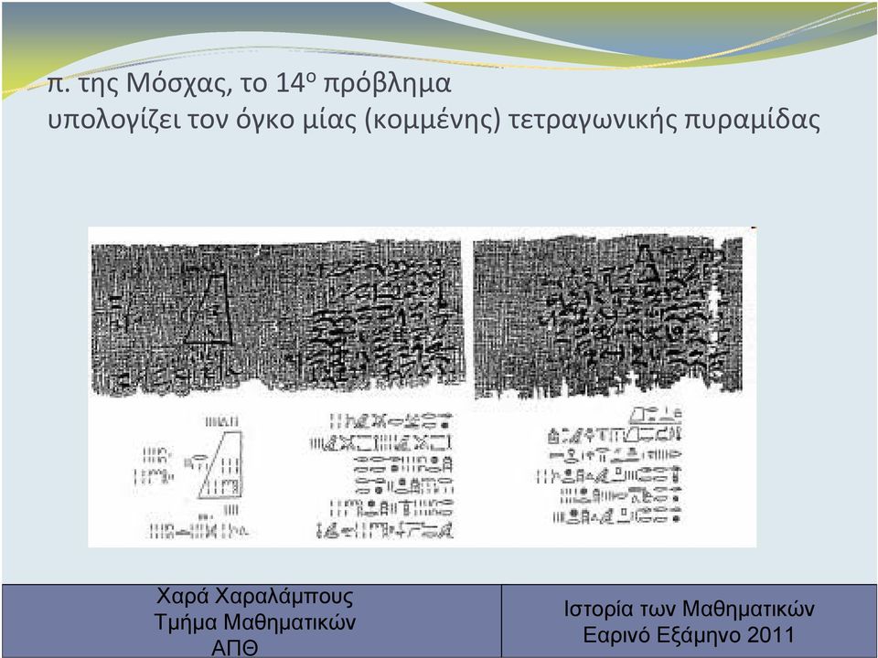 τον όγκο μίας