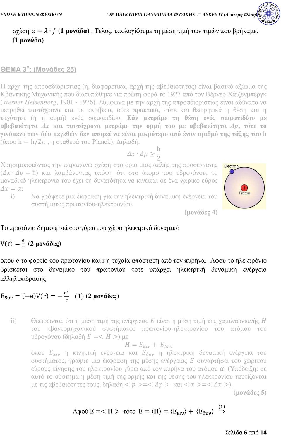 Χάιζενµπεργκ (Werner Heisenberg, 1901-1976).