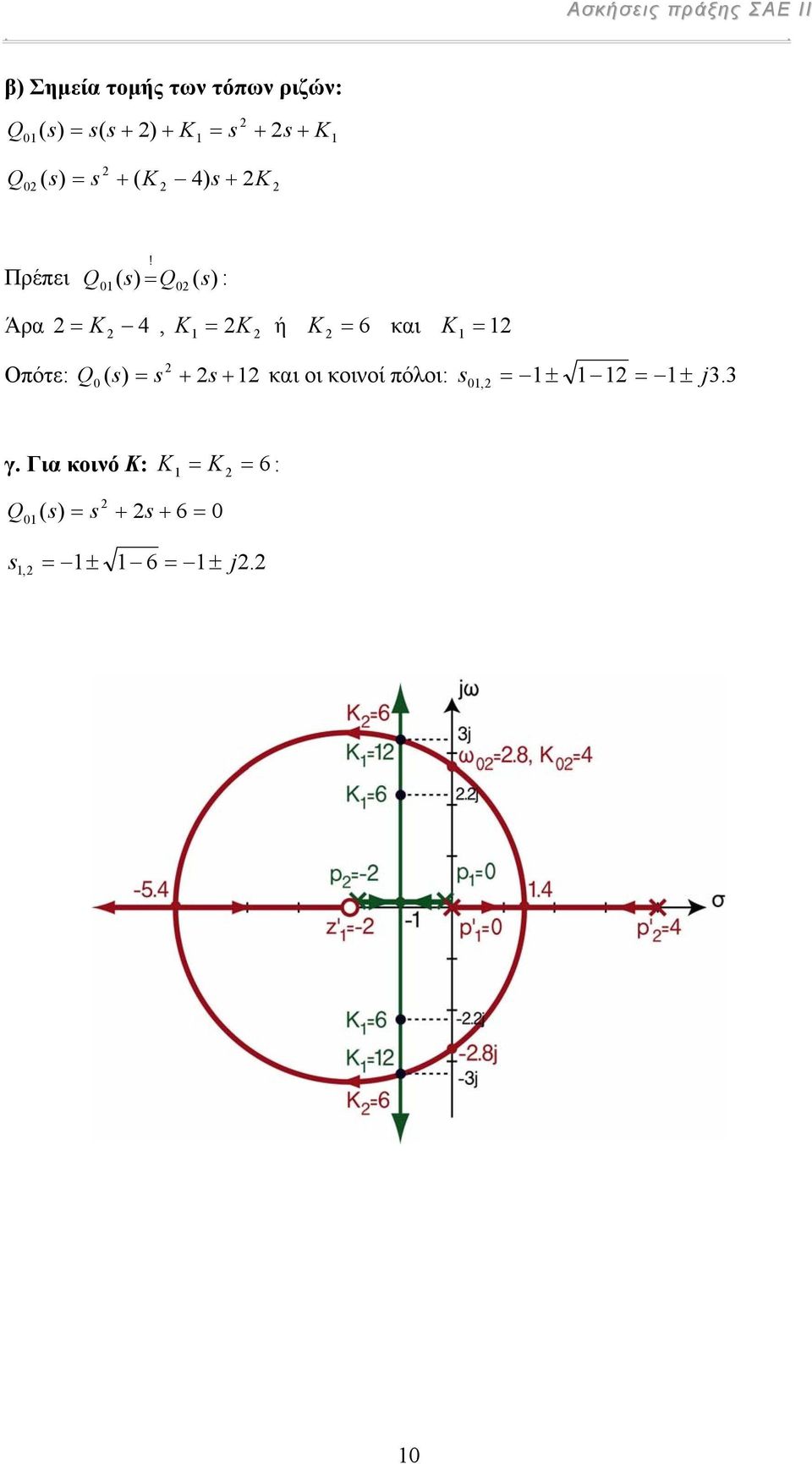 ( Πρέπει Q Q ( ) : Άρα K 4, K K ή K 6 και K