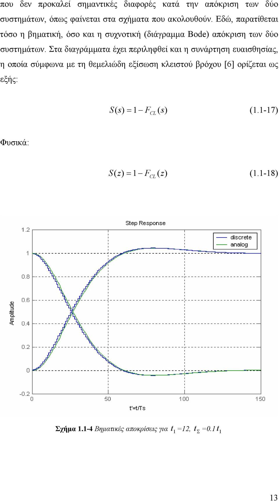 Εδώ, παρατίθεται τόσο η βηµατική, όσο και η συχνοτική διάγραµµα Bode απόκριση τν δύο συστηµάτν.