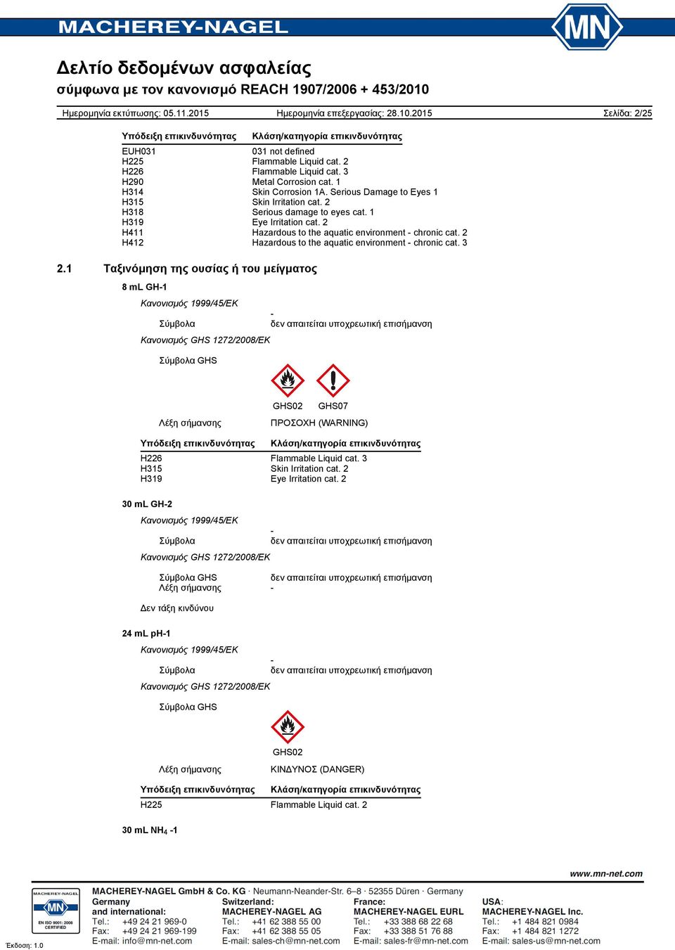 2 H412 Hazardous to the aquatic environment chronic cat. 3 2.