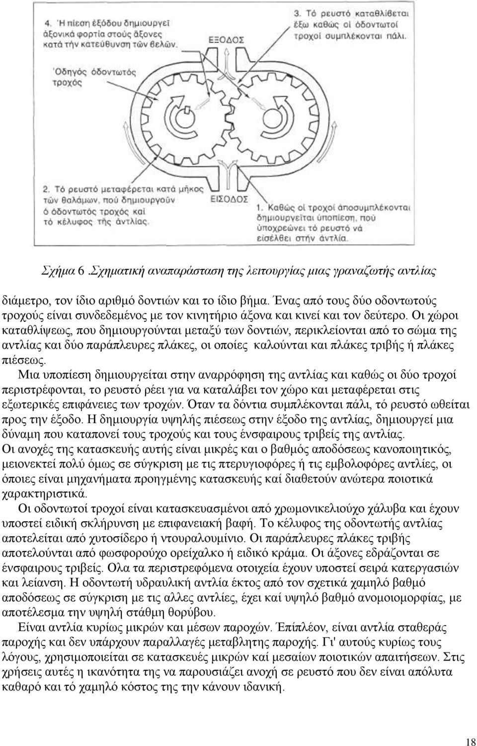 Οη ρψξνη θαηαζιίςεσο, πνπ δεκηνπξγνχληαη κεηαμχ ησλ δνληηψλ, πεξηθιείνληαη απφ ην ζψκα ηεο αληιίαο θαη δχν παξάπιεπξεο πιάθεο, νη νπνίεο θαινχληαη θαη πιάθεο ηξηβήο ή πιάθεο πηέζεσο.