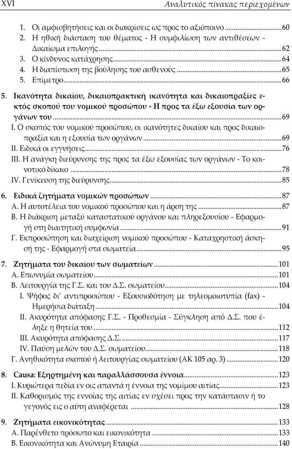 Ικανότητα δικαίου, δικαιοπρακτική ικανότητα και δικαιοπραξίες ε- κτός σκοπού του νομικού προσώπου - Η προς τα έξω εξουσία των οργάνων του...69 Ι.