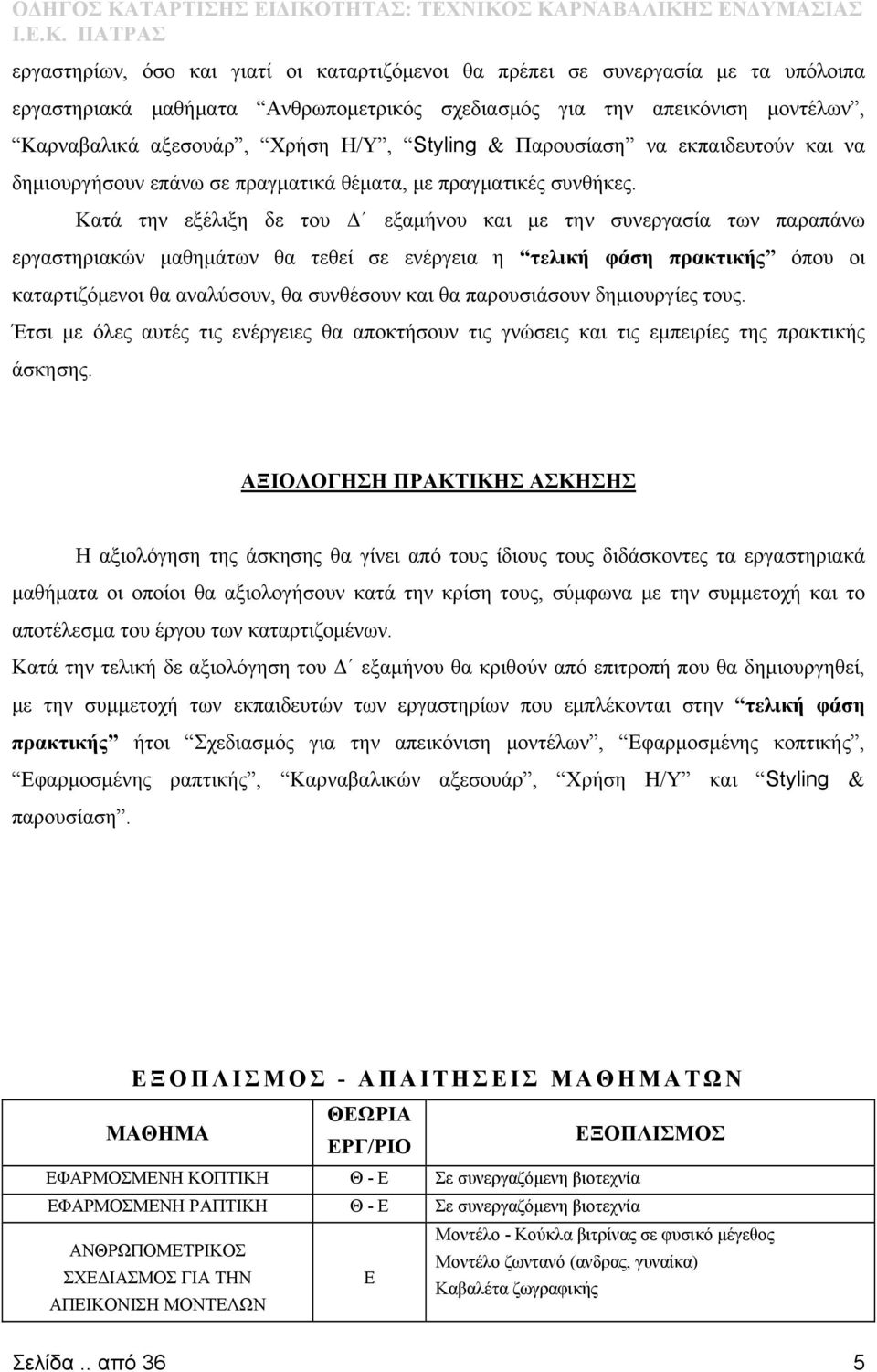 Κατά την εξέλιξη δε του Δ εξαμήνου και με την συνεργασία των παραπάνω εργαστηριακών μαθημάτων θα τεθεί σε ενέργεια η τελική φάση πρακτικής όπου οι καταρτιζόμενοι θα αναλύσουν, θα συνθέσουν και θα