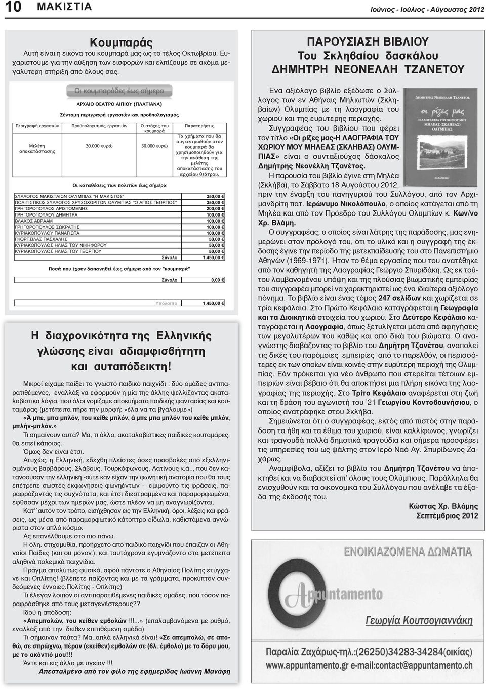 Μικροί είχαμε παίξει το γνωστό παιδικό παιχνίδι : δύο ομάδες αντιπαρατιθέμενες, εναλλάξ να εφορμούν η μία της άλλης ψελλίζοντας ακαταλαβίστικα λόγια, που όλοι νομίζαμε αποκυήματα παιδικής φαντασίας