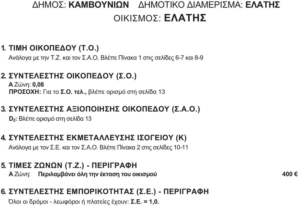 ΔΙΑΜΕΡΙΣΜΑ: ΕΛΑΤΗΣ