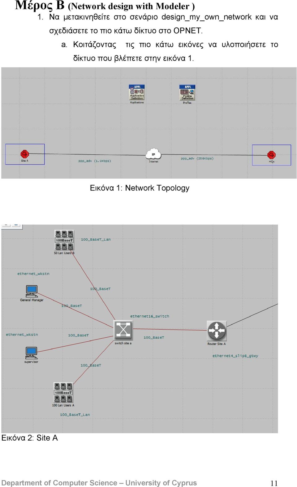 δίκτυο στο OPNET. a.