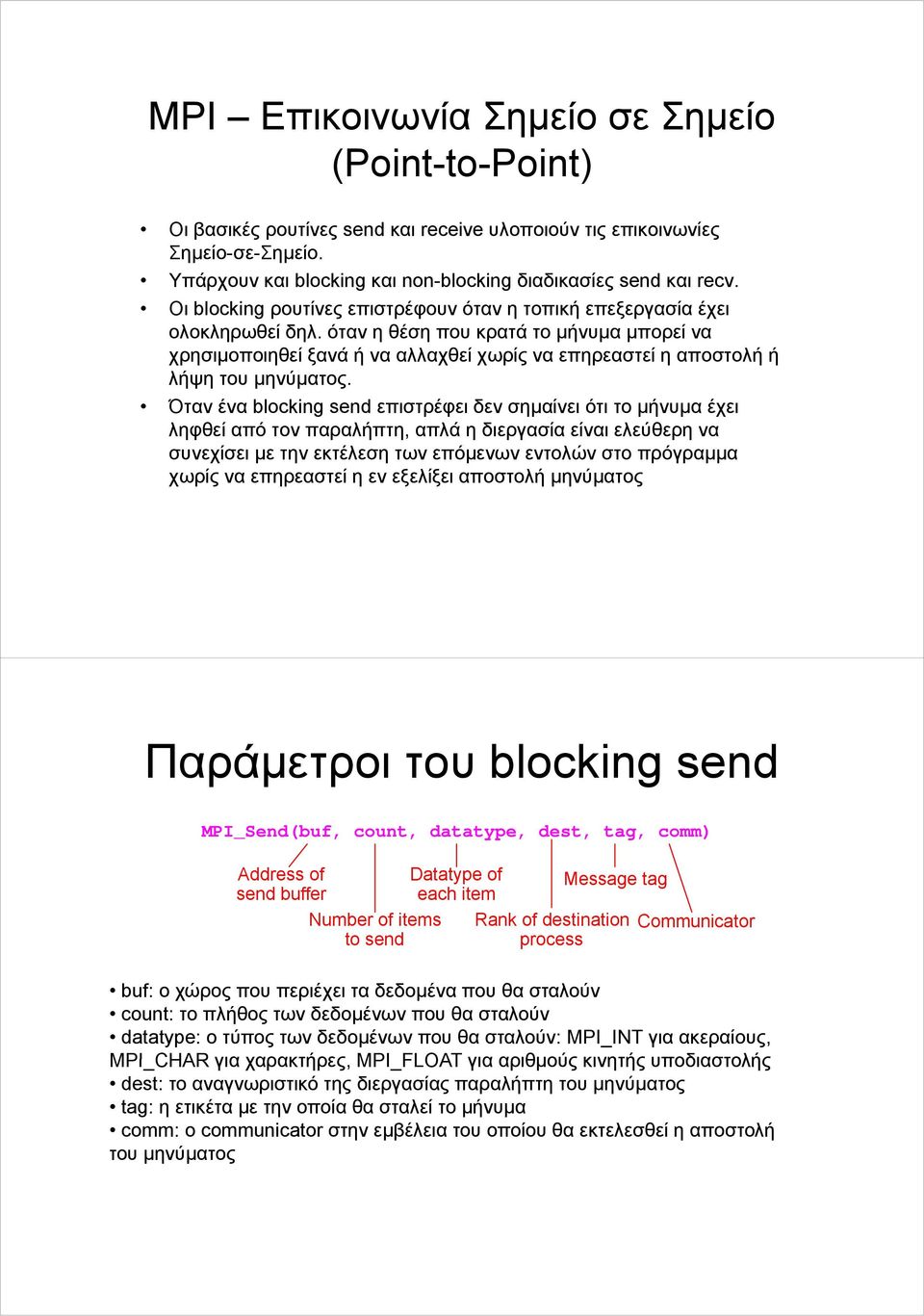 όταν η θέση που κρατά το μήνυμα μπορεί να χρησιμοποιηθεί ξανά ή να αλλαχθεί χωρίς να επηρεαστεί η αποστολή ή λήψη του μηνύματος.